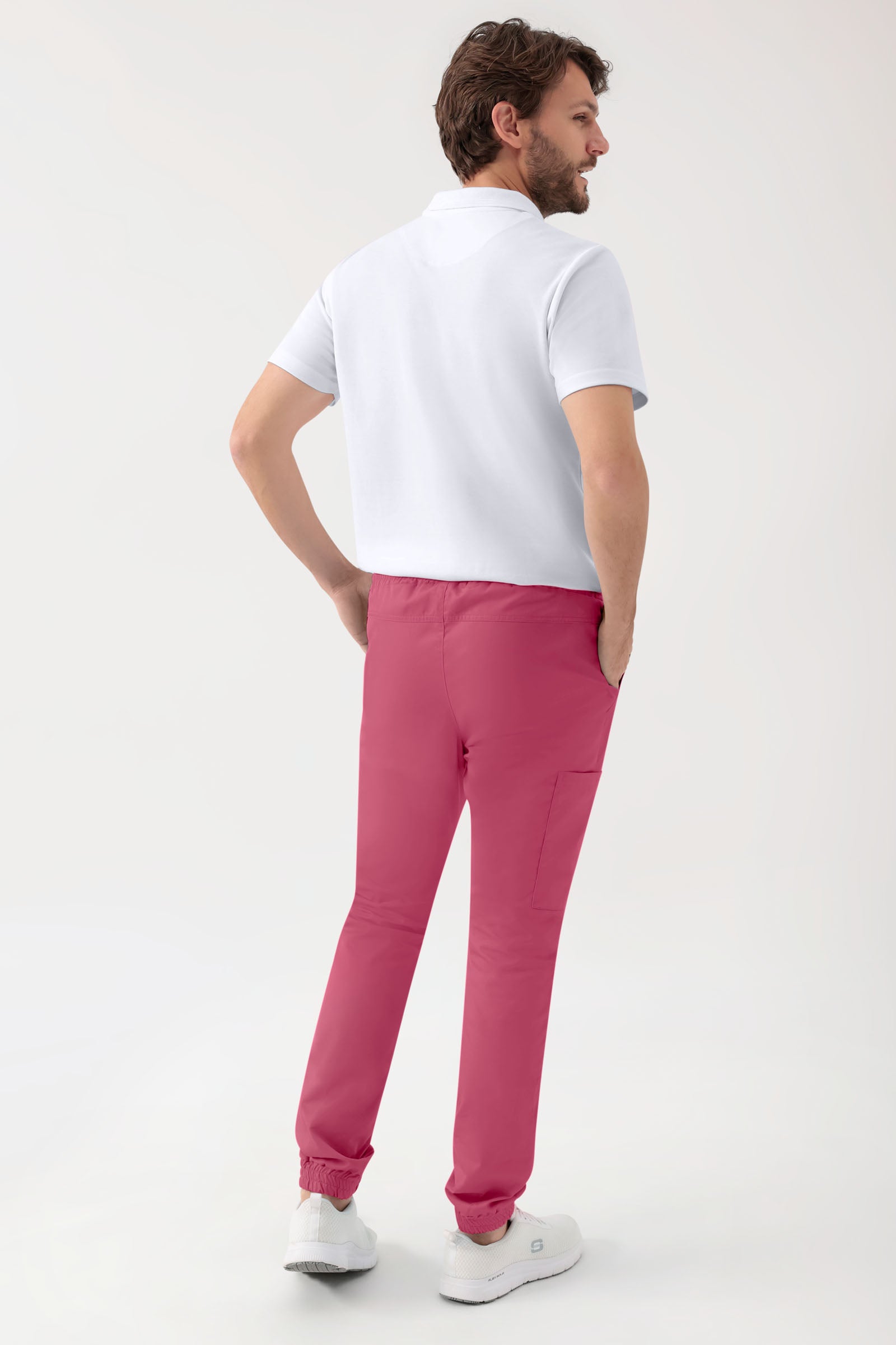 GREEN Stretch Hose Herren - Jogpants Style rosenholz