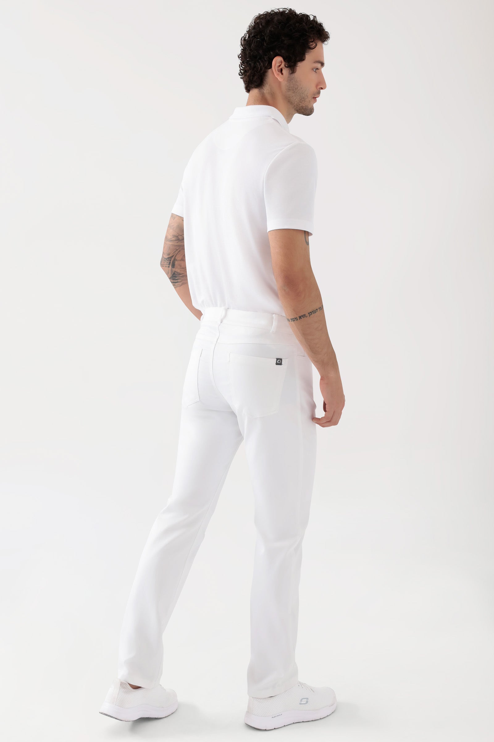 COMFY FLEX 5-Pocket Hose Herren - gerades Bein weiss