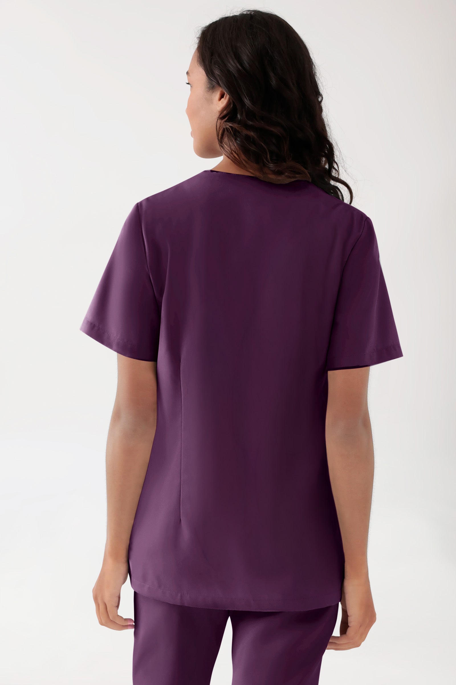 TENCEL™ Schlupfkasack Damen - V-Ausschnitt black berry