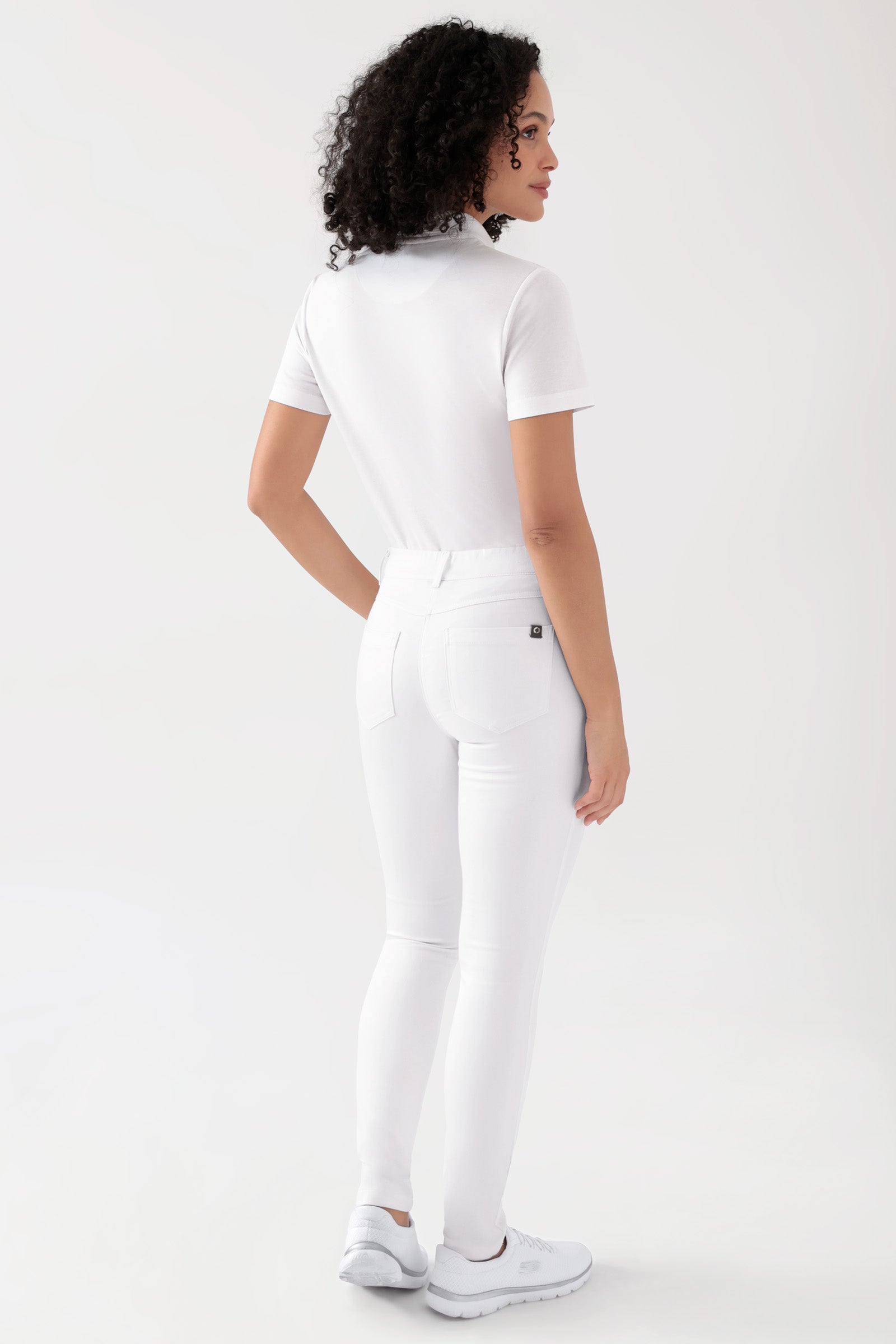 COMFY FLEX 5-Pocket Hose Damen - schlankes Bein weiss
