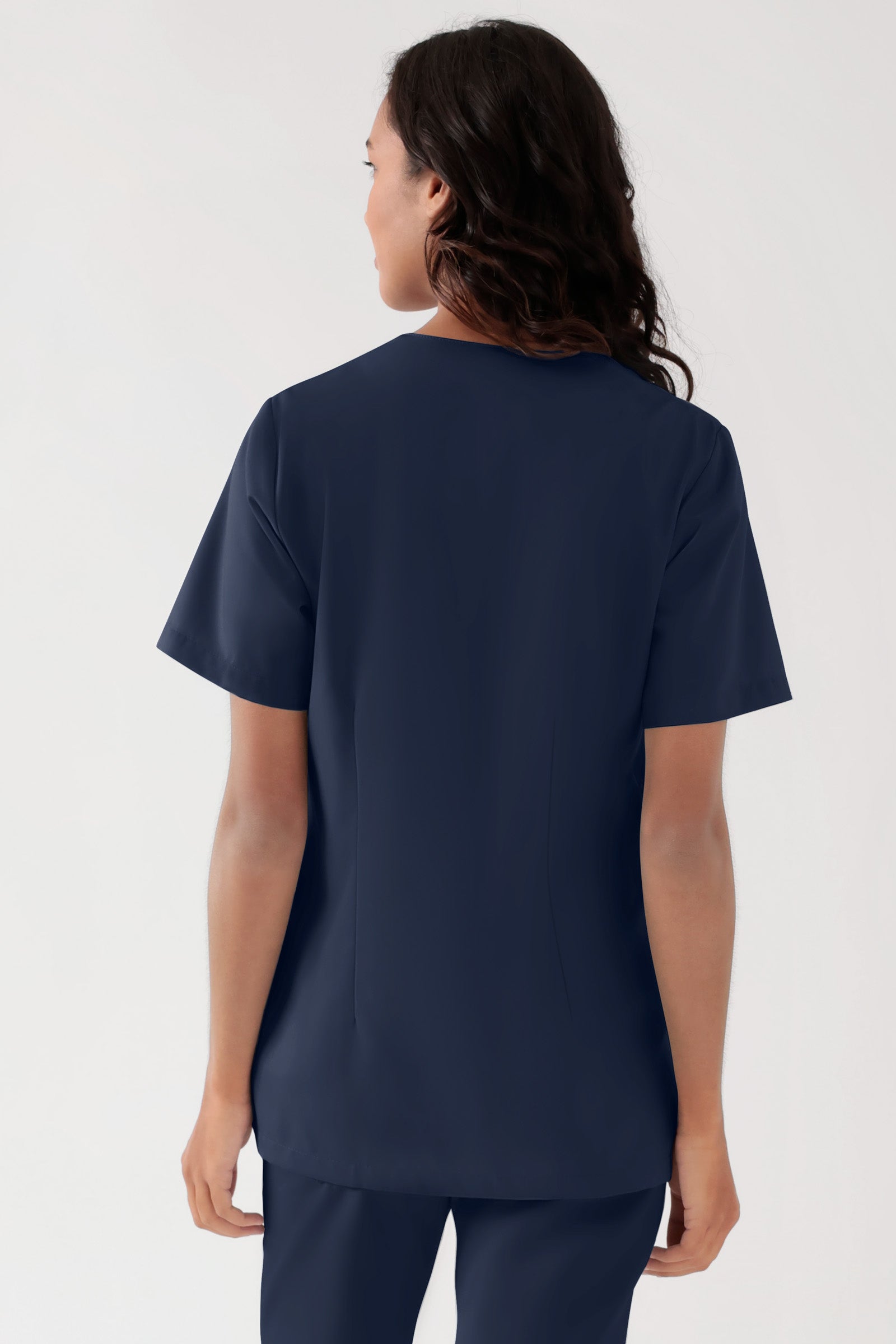 TENCEL™ Schlupfkasack Damen - V-Ausschnitt navy