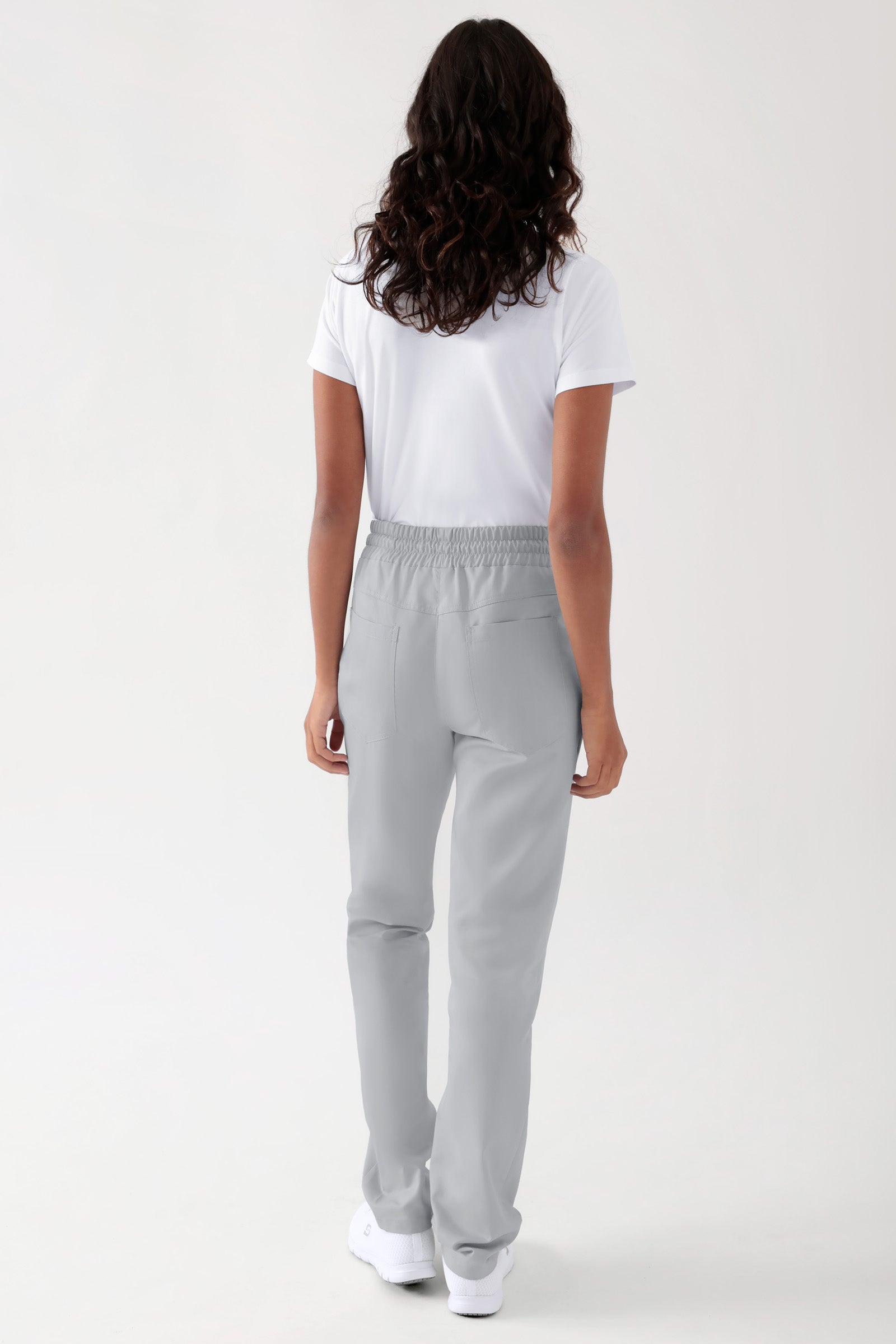 TENCEL™ Hose Unisex - Rundumgummibund perlgrau, Rückansicht