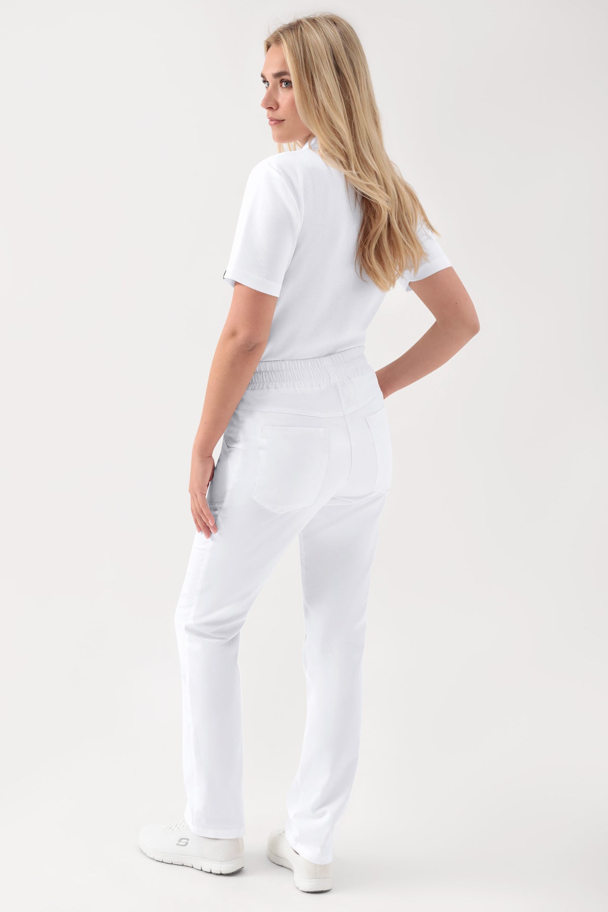 GREEN Stretch Hose Unisex - Rundumgummibund weiss, Vue de dos
