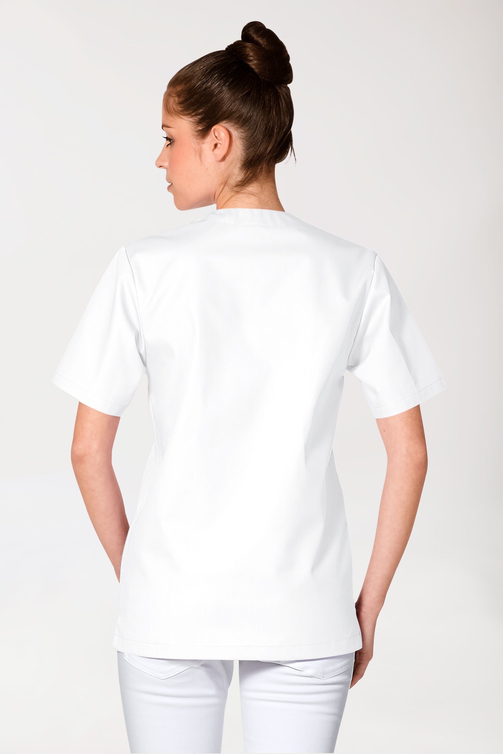JUST STRONG Schlupfkasack Unisex - V-Ausschnitt weiss