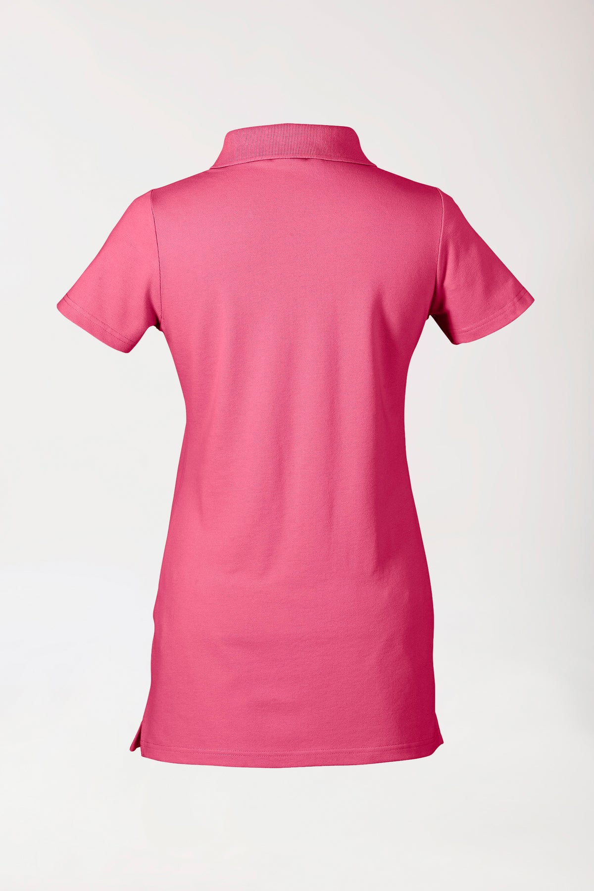 Stretch Longshirt Damen - Polokragen rosenholz, Rückansicht