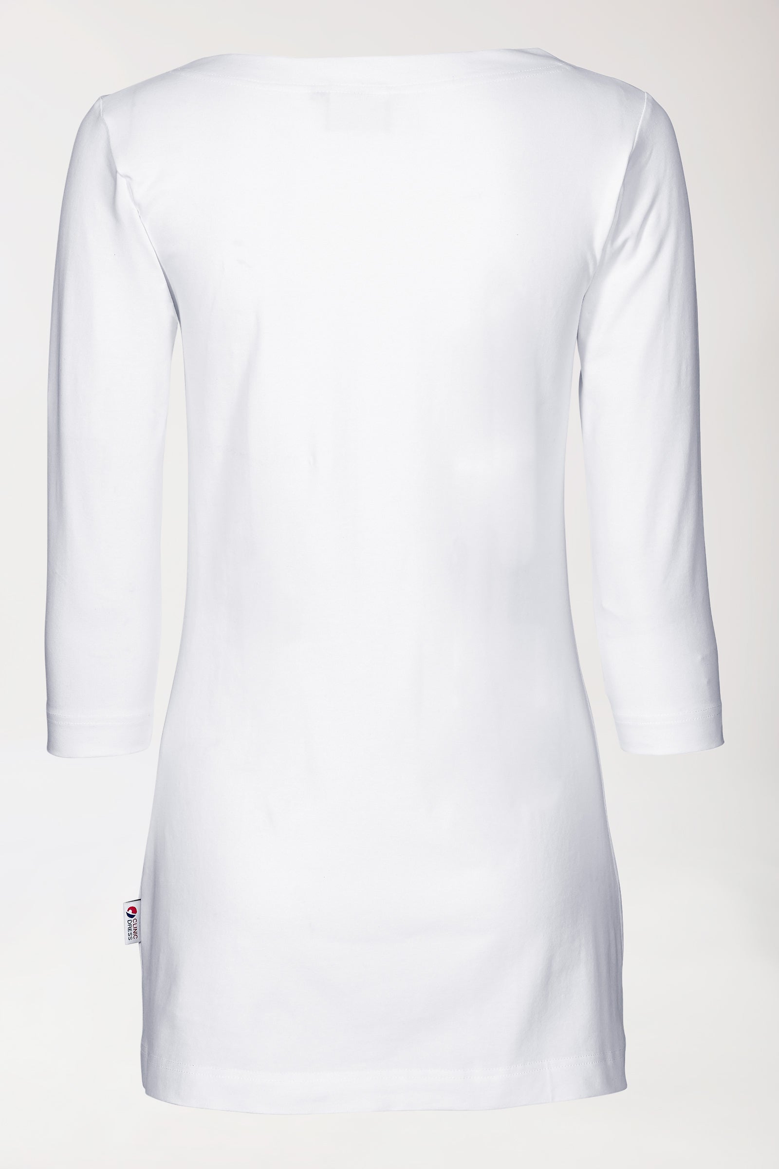 Longshirt Damen - 3/4 Arm weiss, Rückansicht