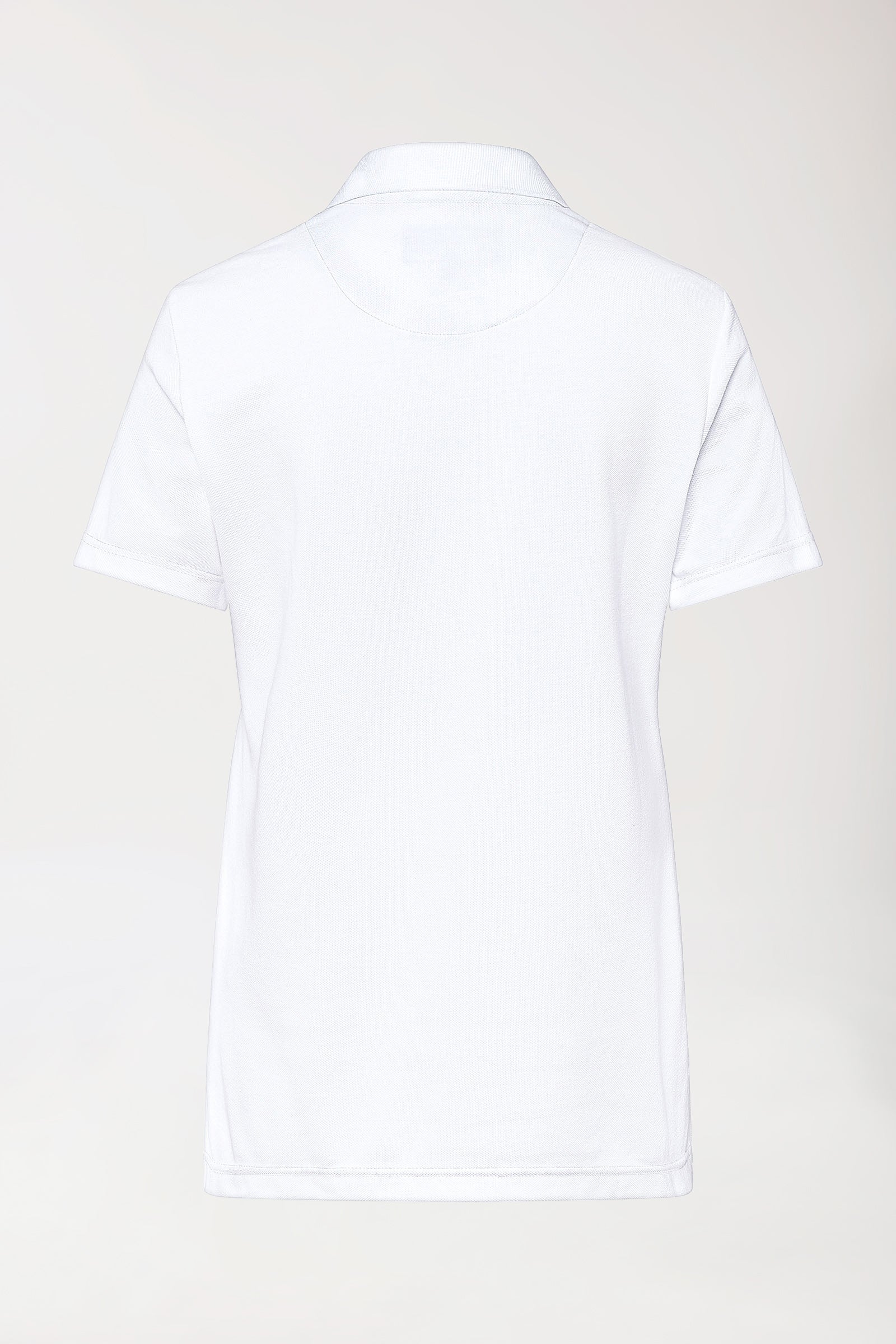 CORE Shirt Damen - Polokragen weiss