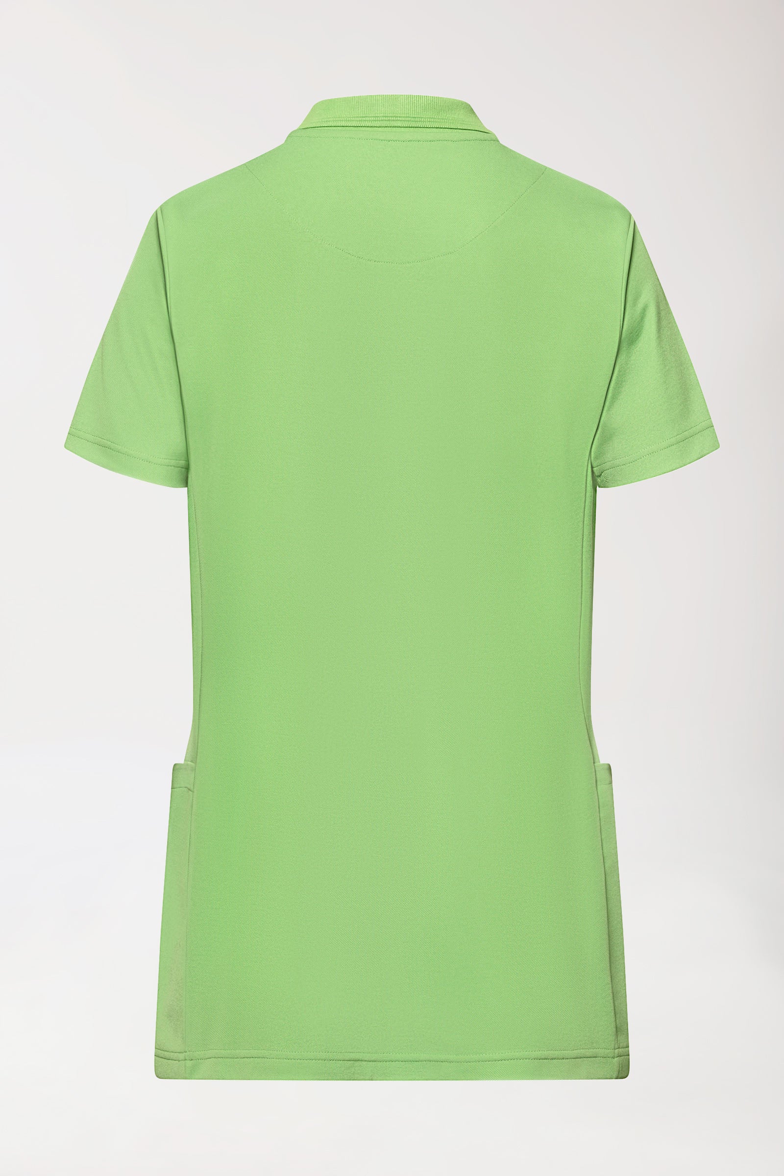 COMFY FLEX Stretch Schlupfkasack Damen - Polokragen apfelgrün, Rückansicht
