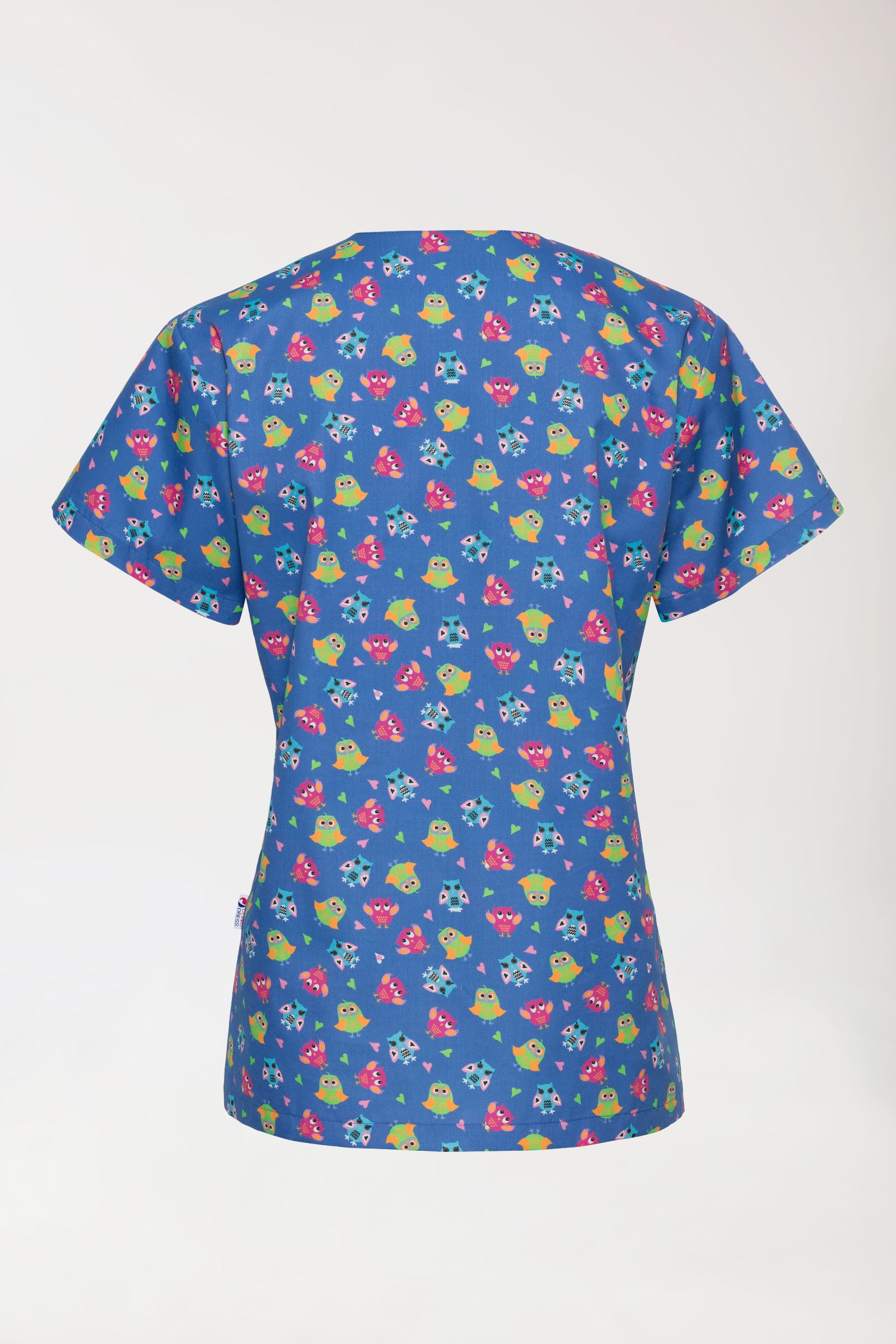 Leichter Schlupfkasack Damen - Alloverprint blau/bunt, Rückansicht