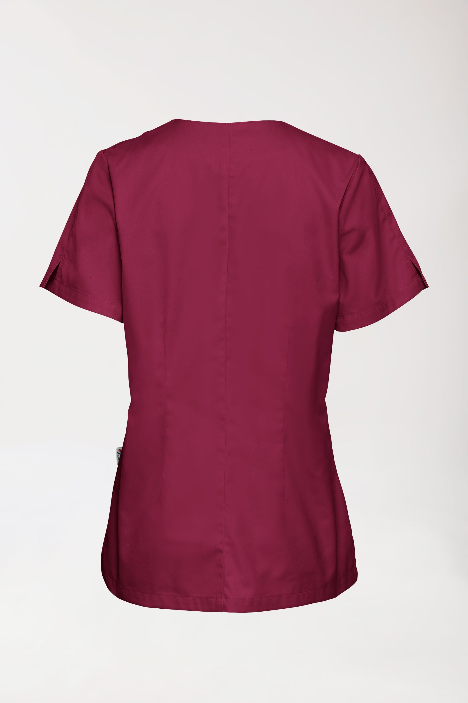 CORE Schlupfkasack Damen curved fit - mit Druckknöpfen bordeaux, Vue de dos