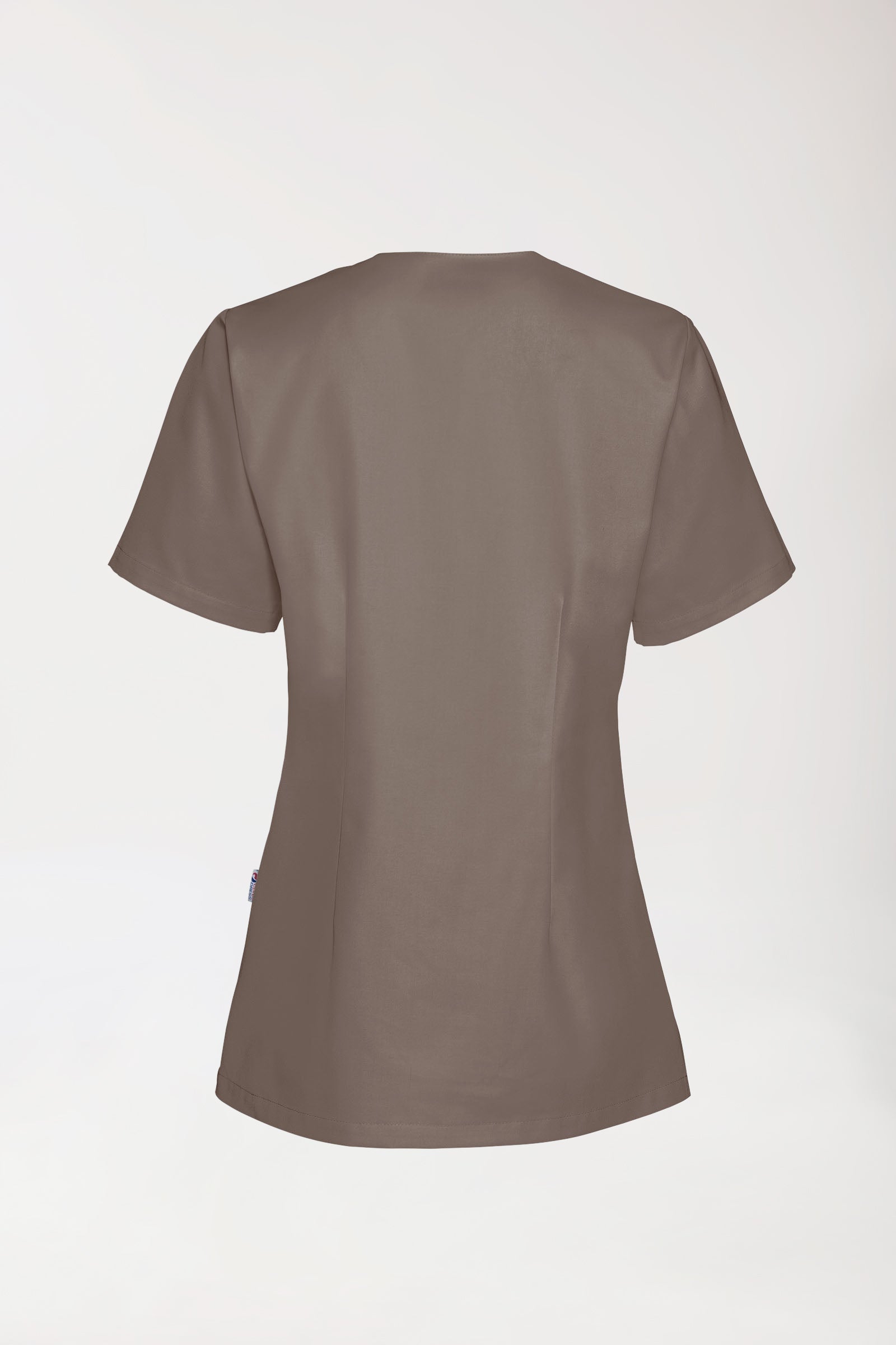 JUST STRONG Schlupfkasack Damen - V-Ausschnitt deep taupe, Rückansicht