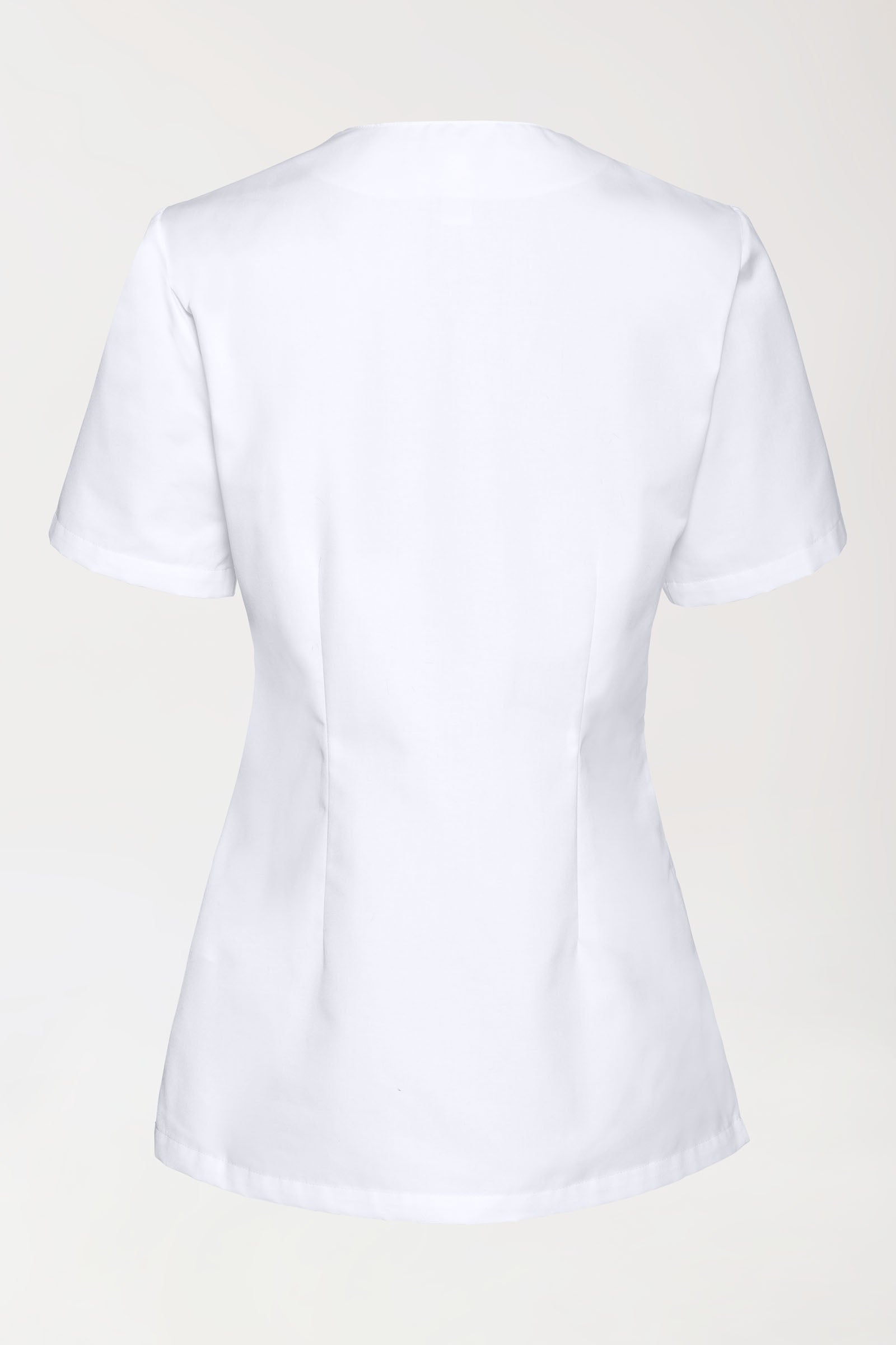 Stretch Schlupfkasack Damen - V-Ausschnitt weiss