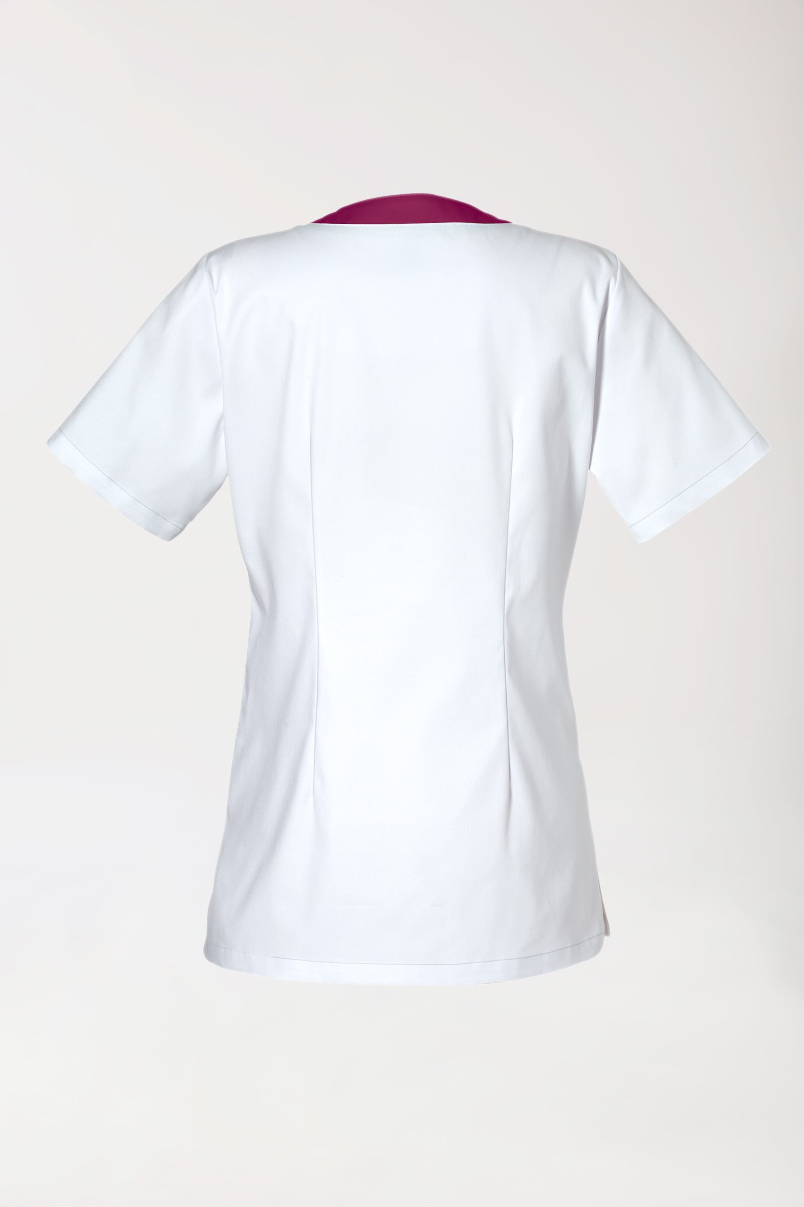 CLINIC STRETCH Schlupfkasack Damen - 1/2 Arm weiss/berry