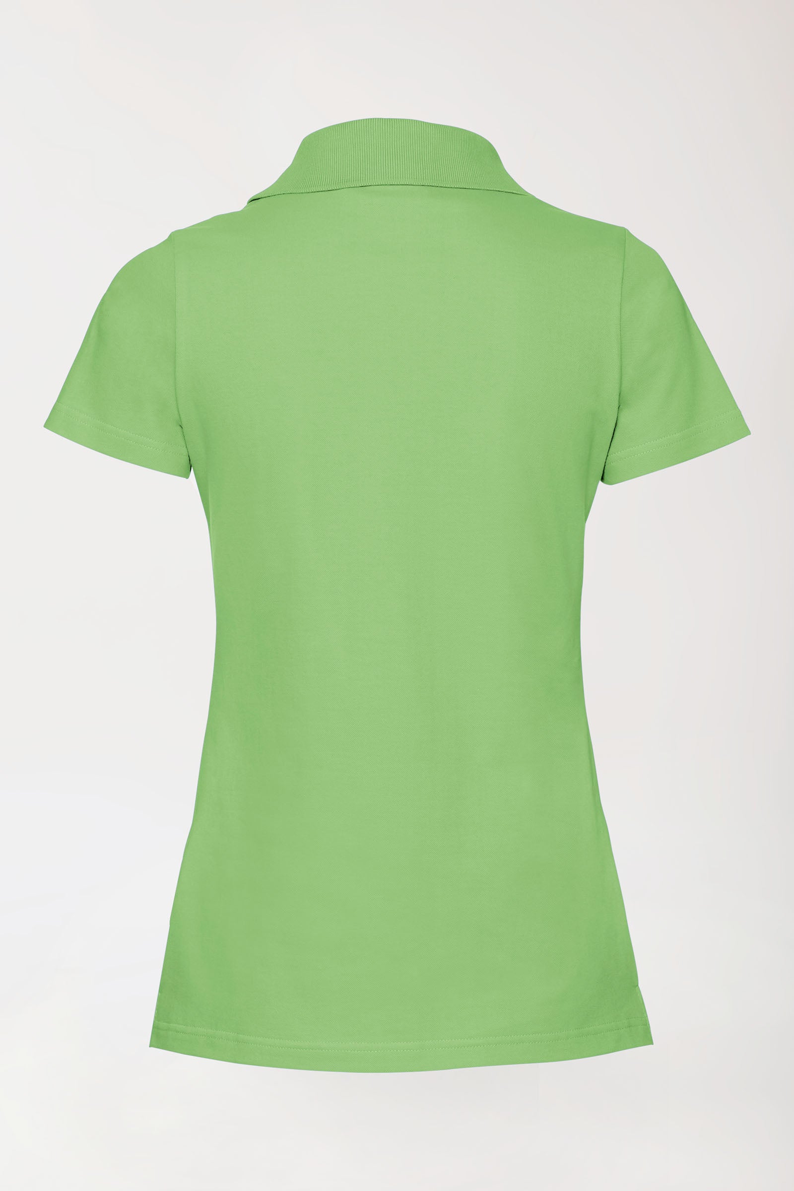 Stretch Shirt Damen - Polokragen apfelgrün, Rückansicht