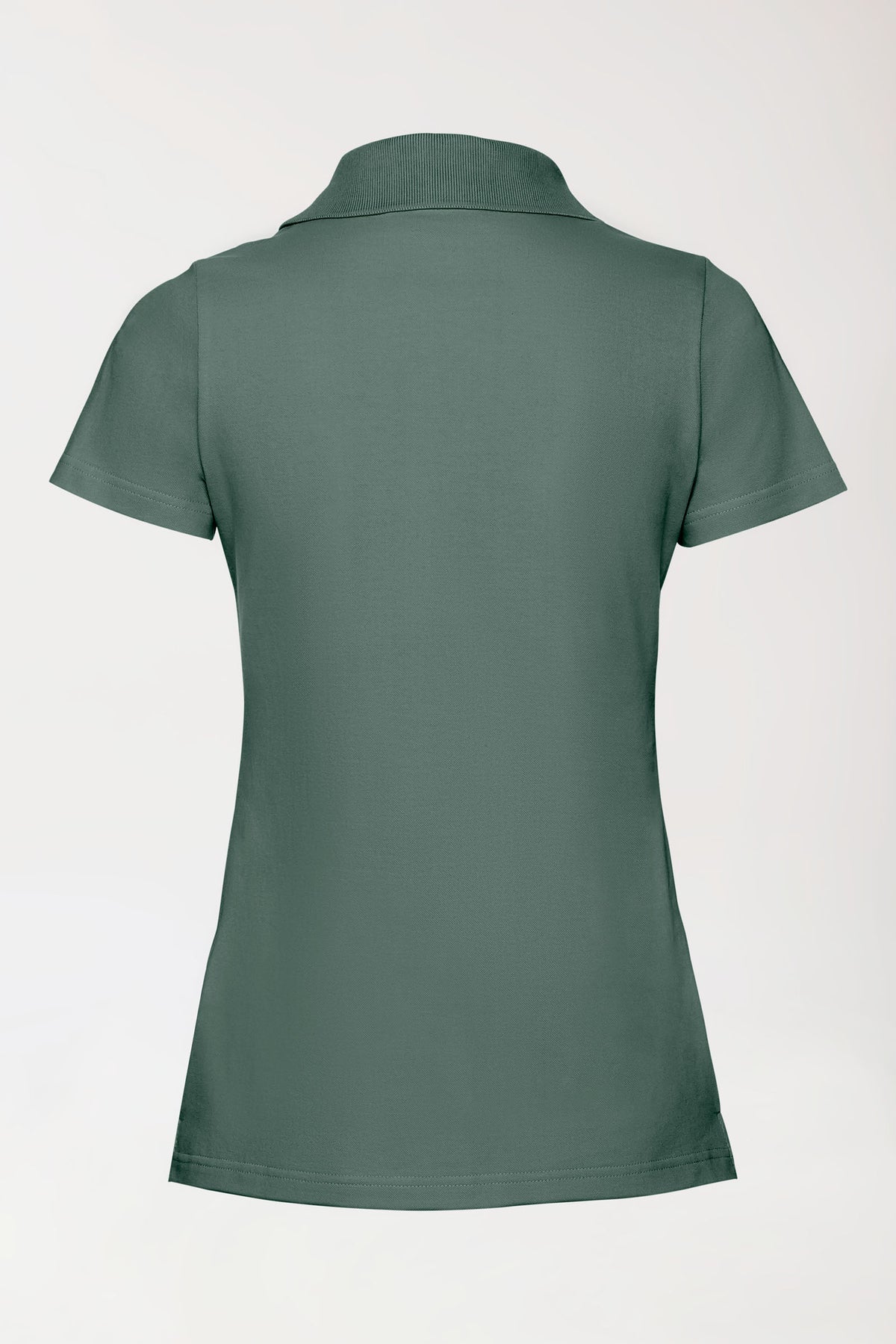 Stretch Shirt Damen - Polokragen dunkelgrün