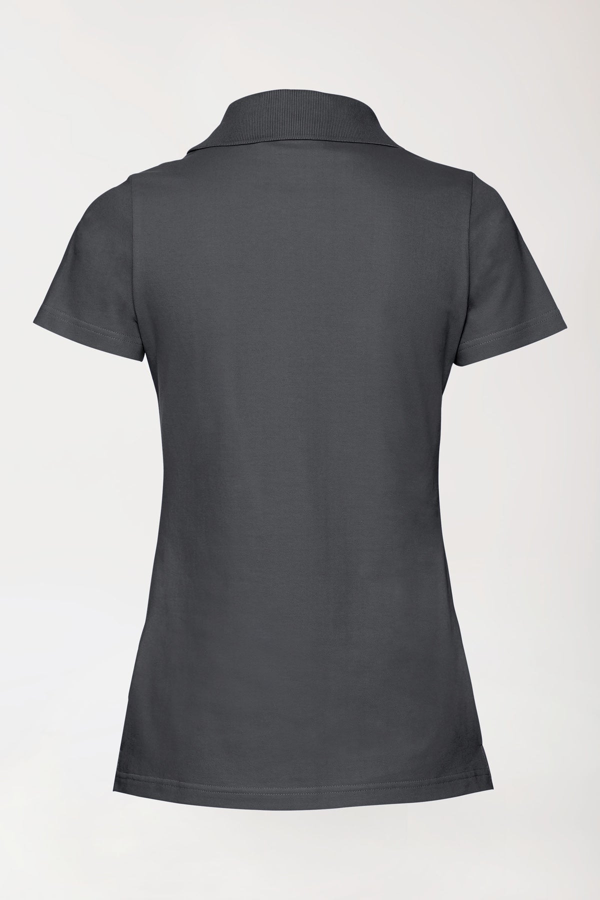 Stretch Shirt Damen - Polokragen erzgrau, Vue de dos