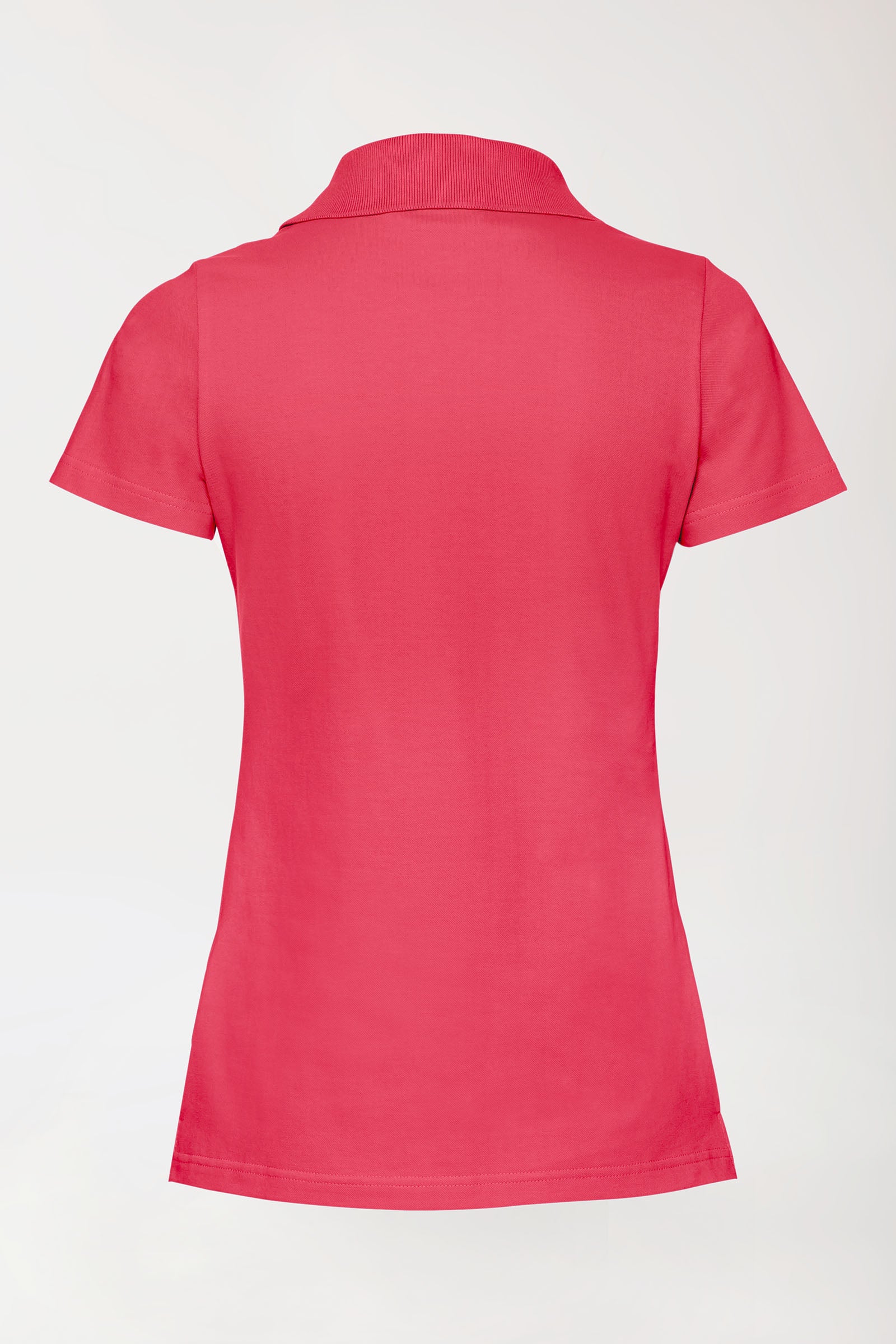 Stretch Shirt Damen - Polokragen lipstick