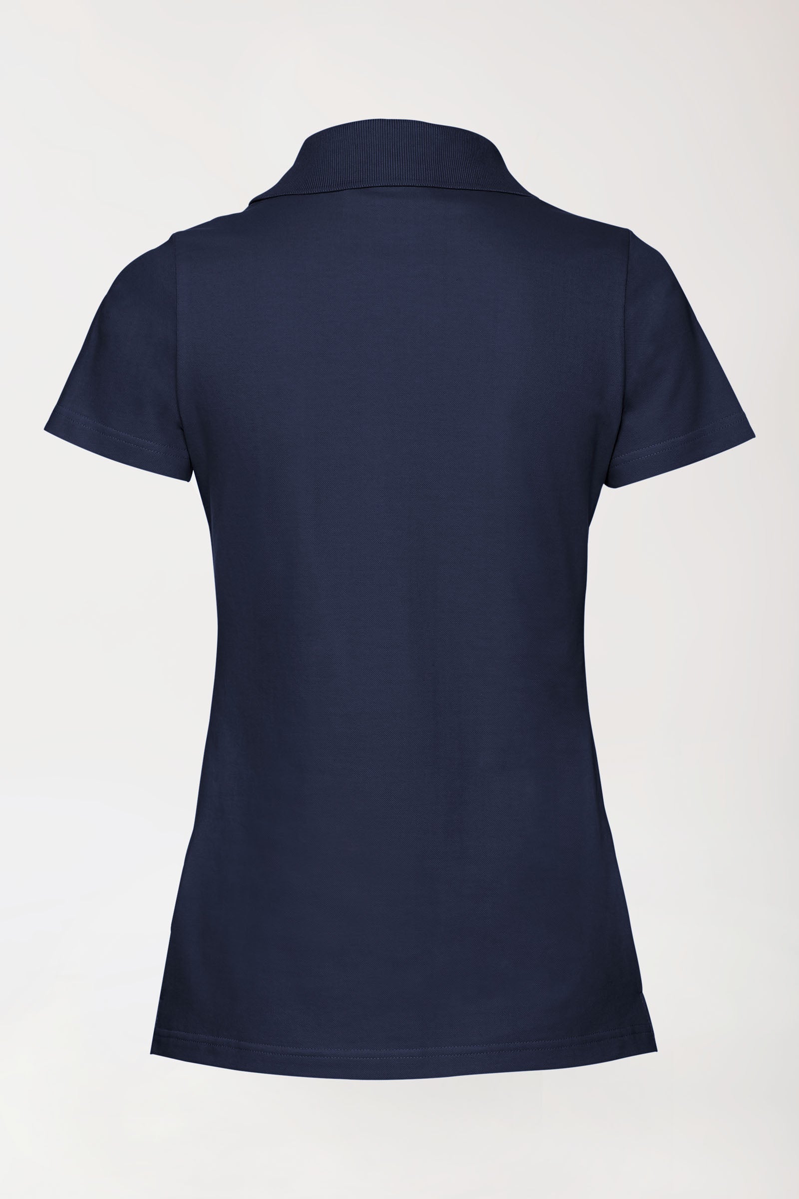 Stretch Shirt Damen - Polokragen navy, Vue de dos