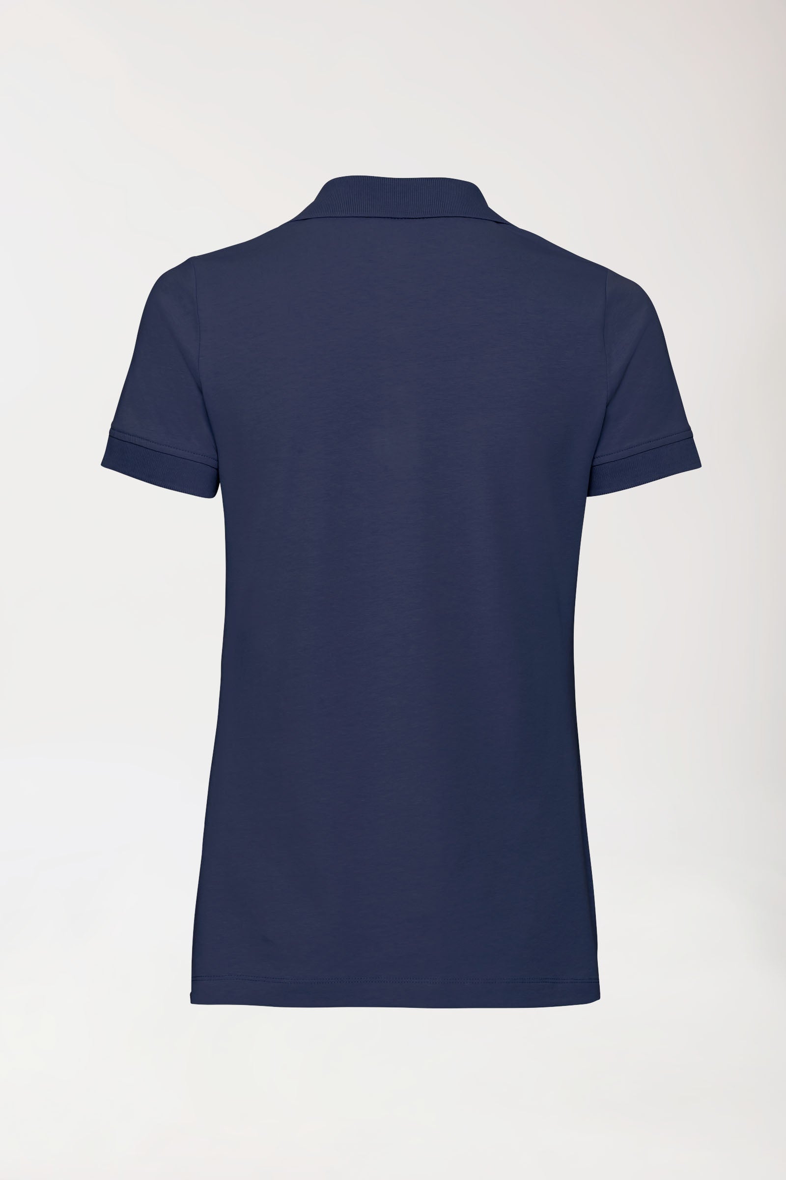 Stretch Shirt Damen - Polokragen - Knopfleiste navy
