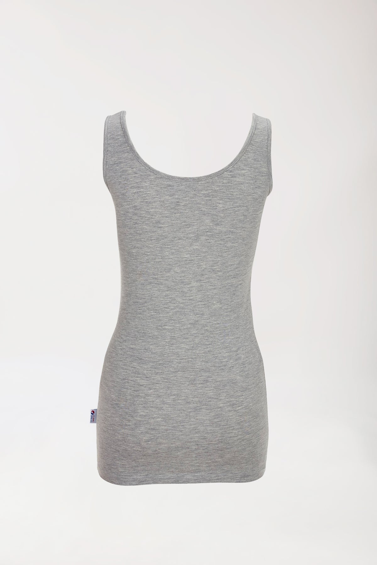 CORE Top Damen - Rundhals grau melange, Vue de dos