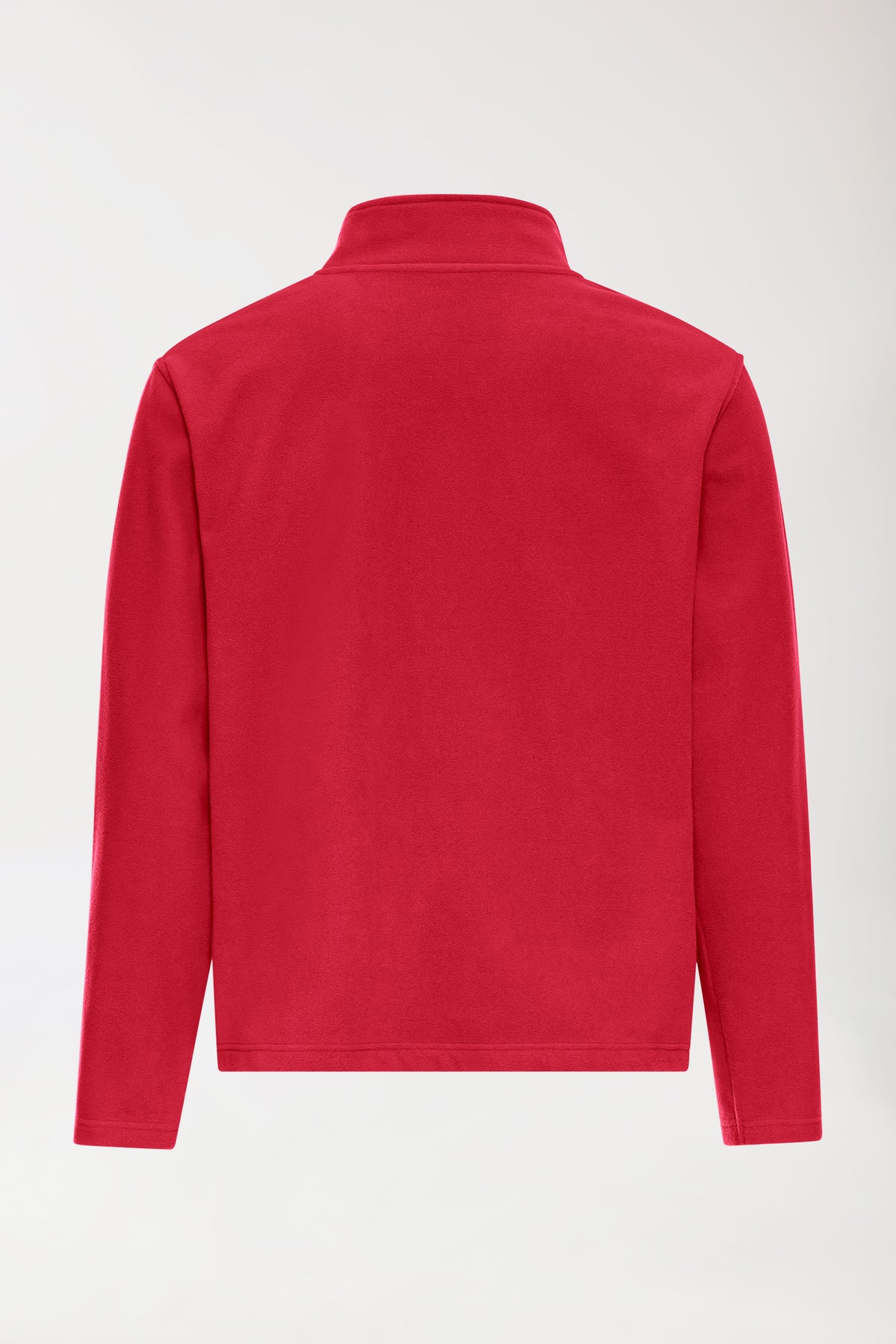 Fleecejacke Herren - Stehkragen rot, Vue de dos
