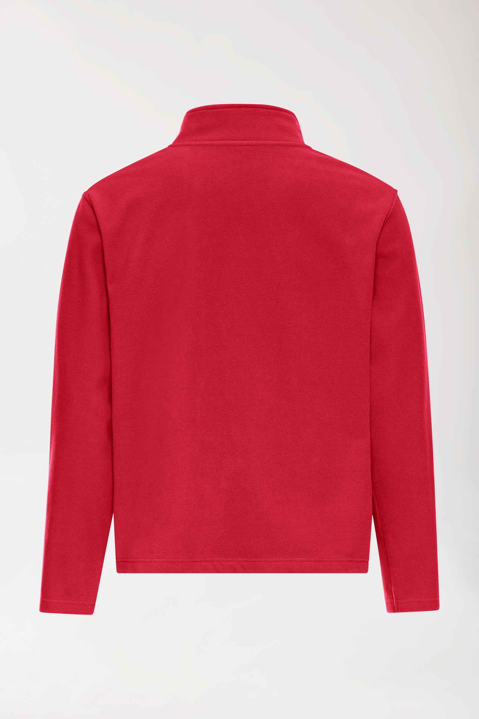 Fleecejacke Herren - Stehkragen rot, Vue de dos