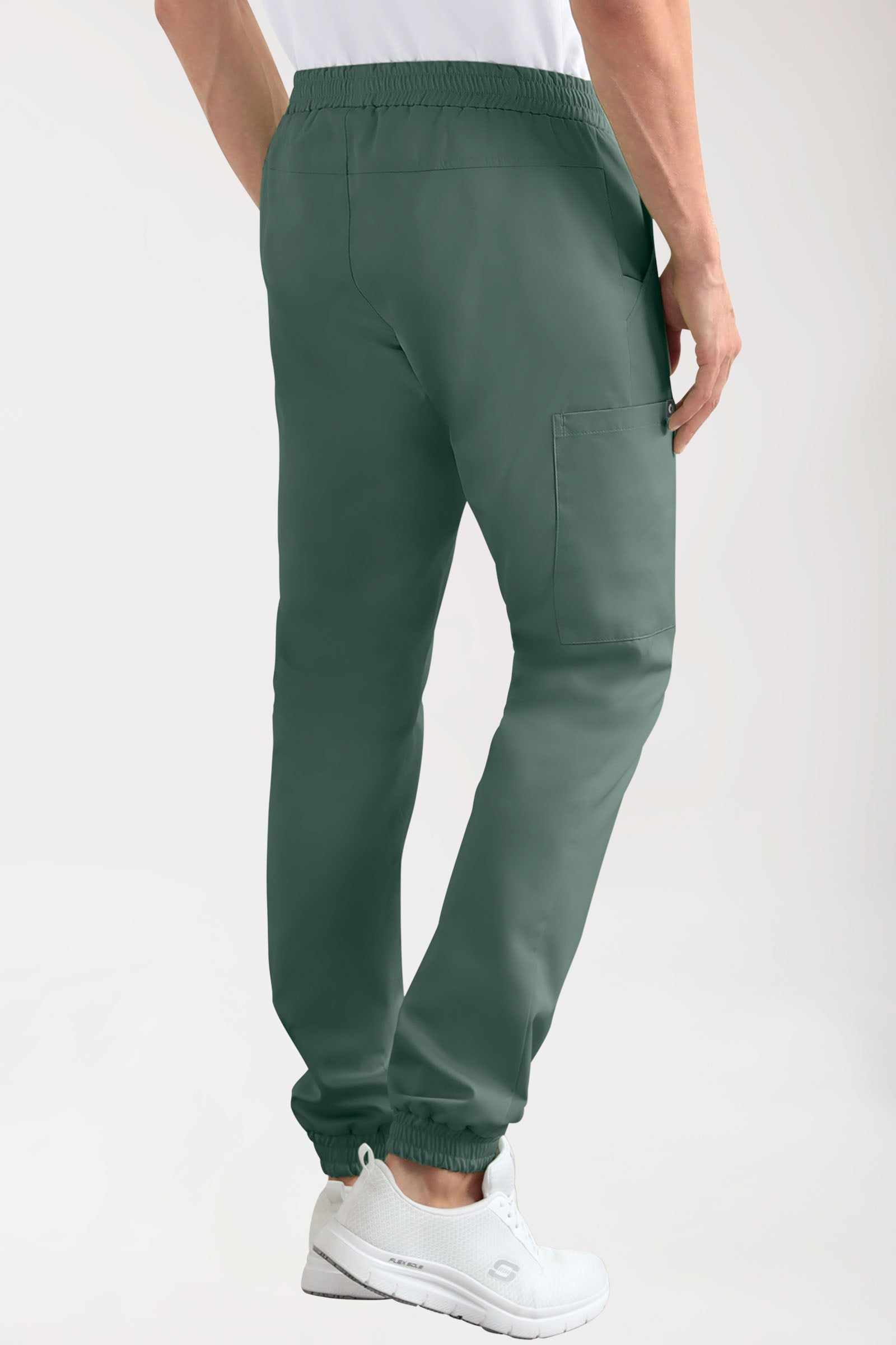 CORE Cargohose Herren - Jogpants Style dunkelgrün, Vue de dos