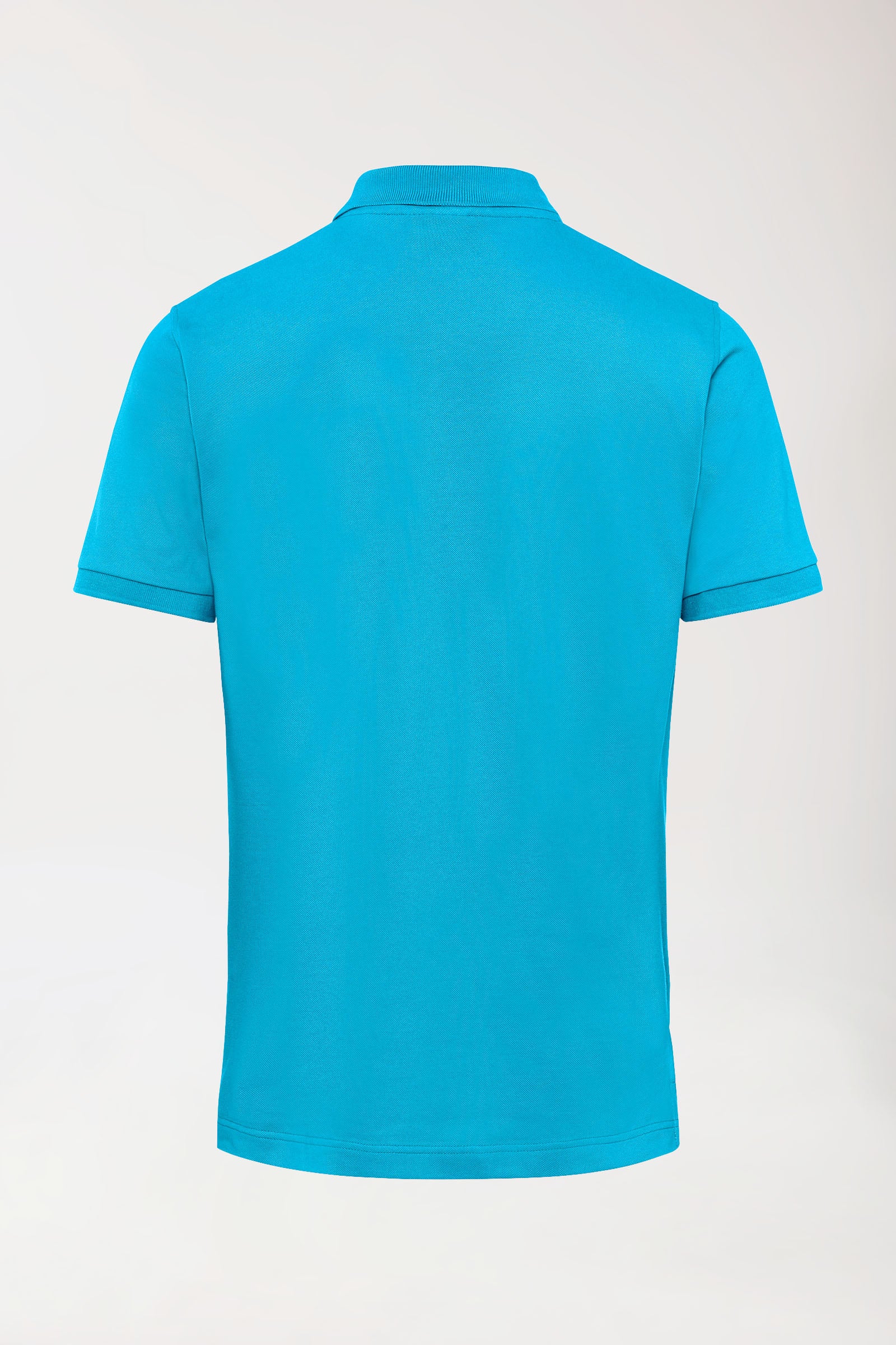 Stretch Shirt Herren - Polokragen türkis, Rückansicht