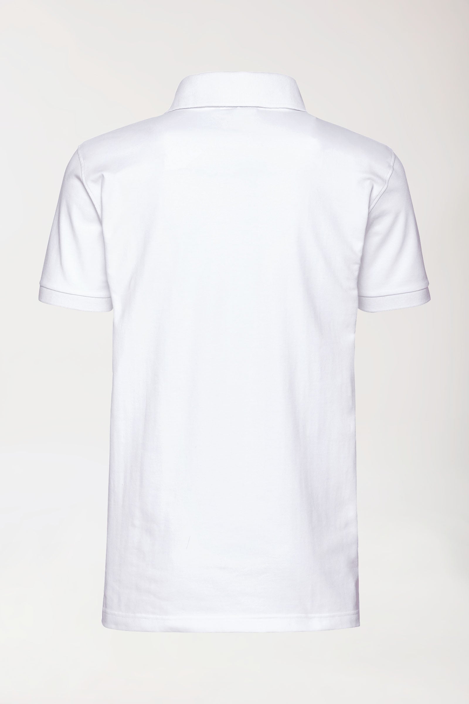 Stretch Shirt Herren - Polokragen weiss, Rückansicht