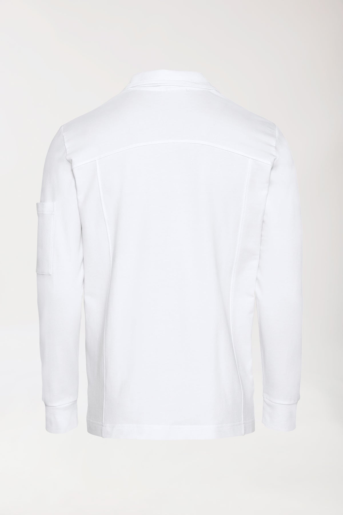 Sweatjacke Herren - Stehkragen weiss