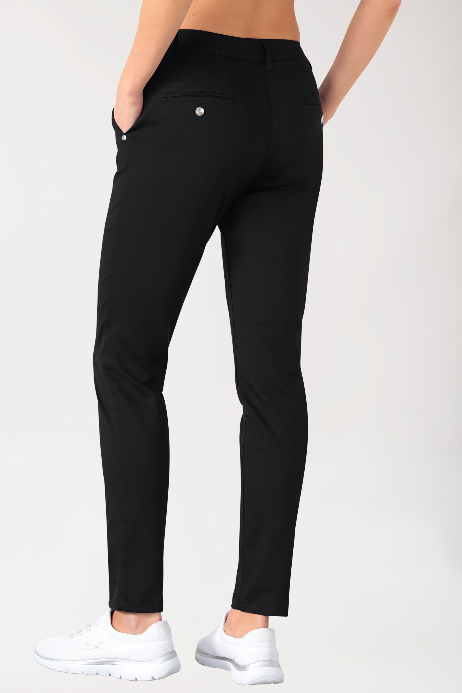 Stretch Hose Damen - Chino Style schwarz, Vue de dos