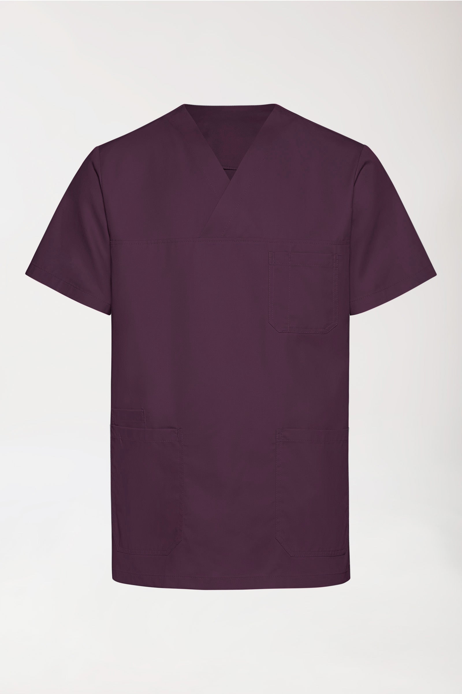 TENCEL™ Schlupfkasack Herren - V-Ausschnitt black berry, Rückansicht