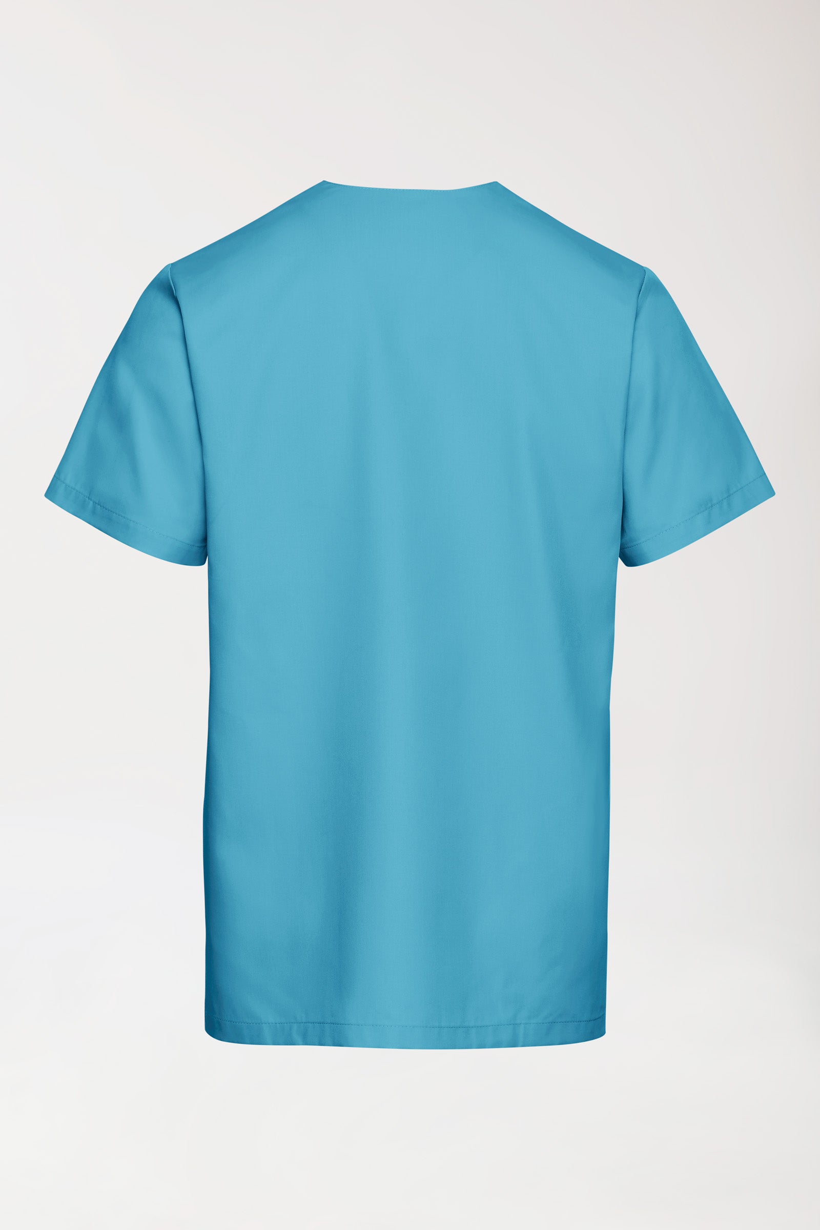 TENCEL™ Schlupfkasack Herren - V-Ausschnitt dark türkis, Rückansicht