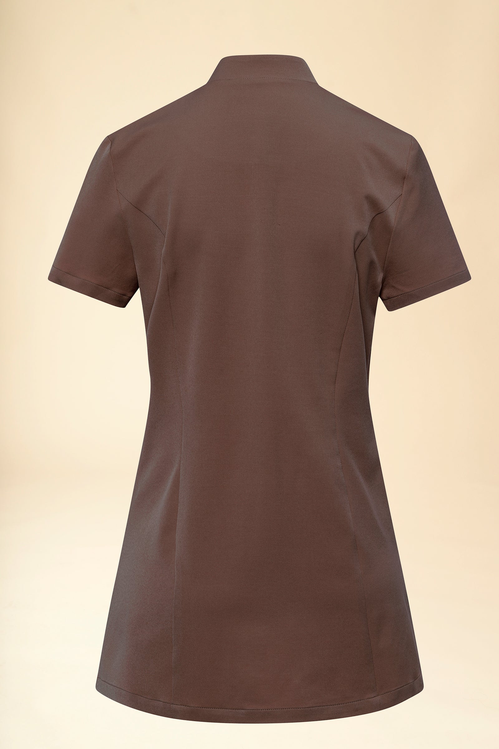 KAERE Kasack Damen - asymmetrische Knopfleiste coffee, Vue de dos