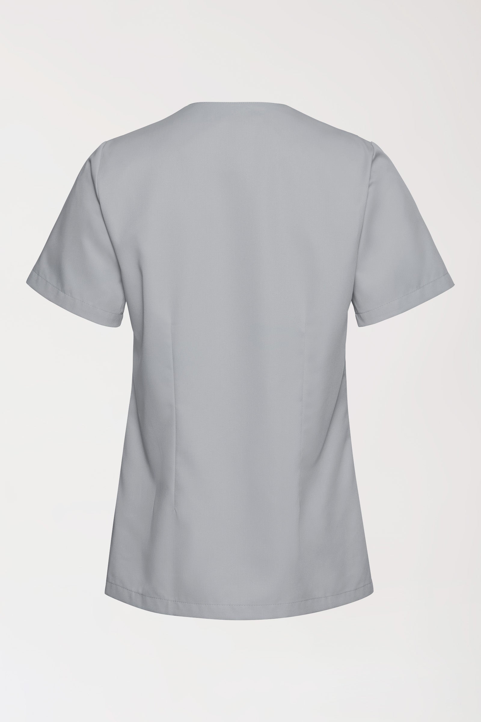 TENCEL™ Schlupfkasack Damen - V-Ausschnitt perlgrau, Rückansicht