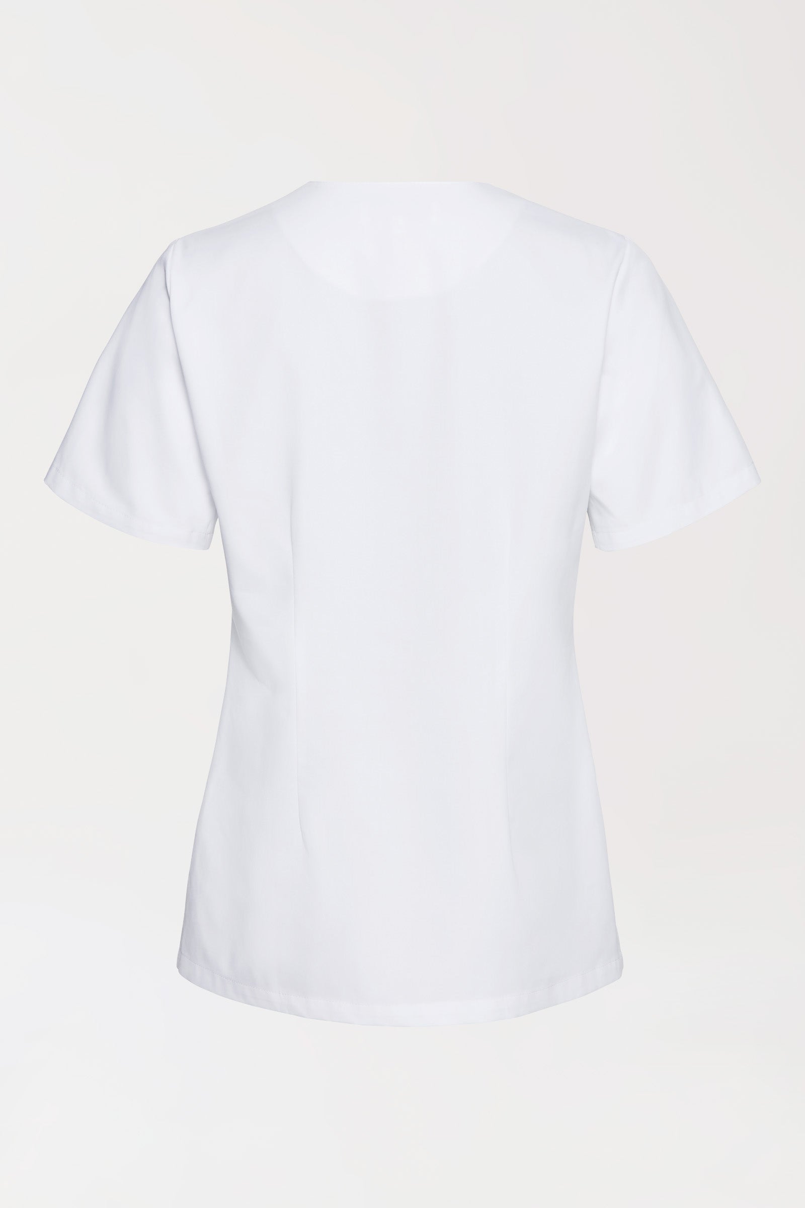 TENCEL™ Schlupfkasack Damen - V-Ausschnitt weiss, Rückansicht