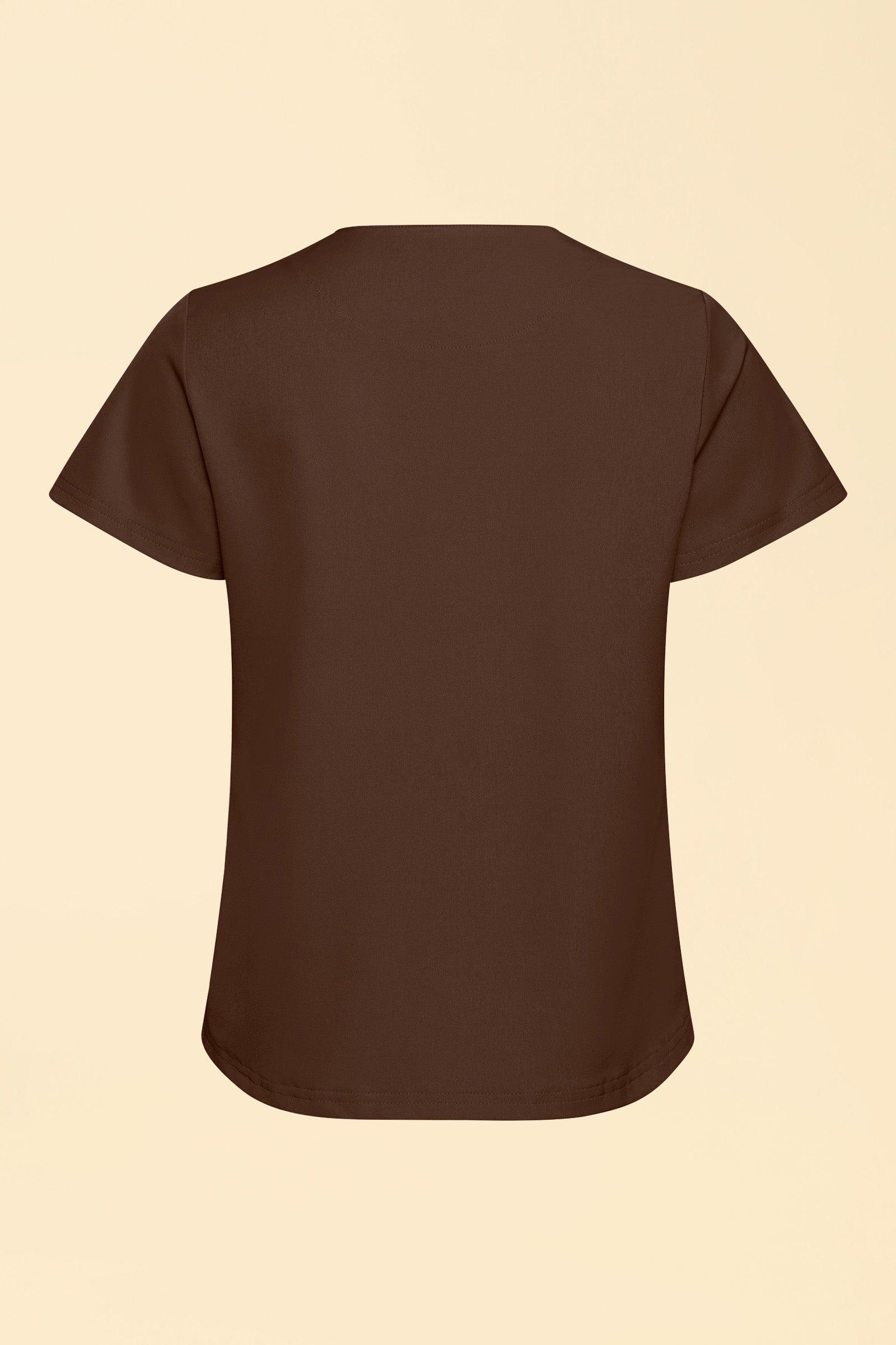 KAERE Shirt Damen - Rundhalsausschnitt coffee, Rückansicht