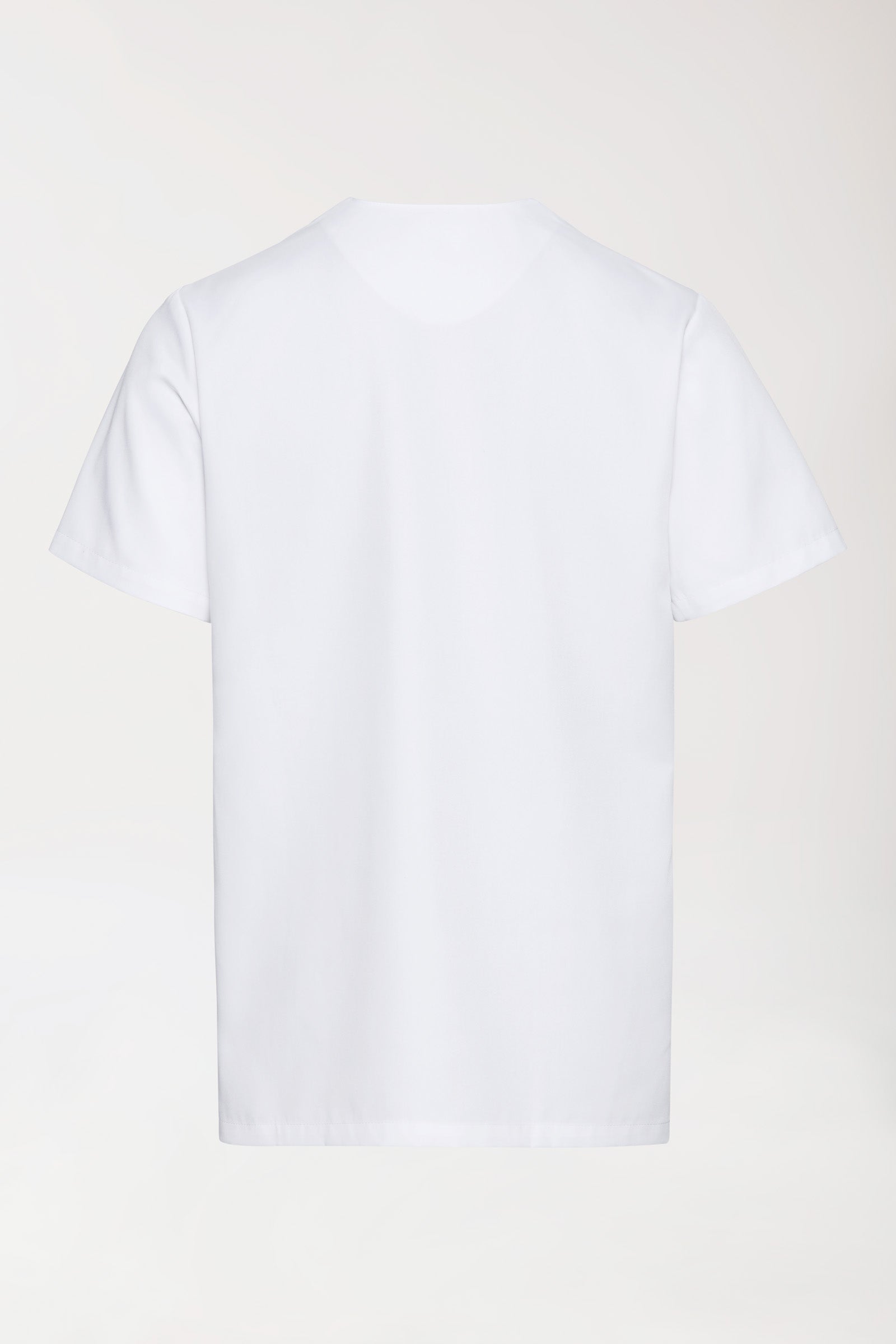 TENCEL™ Schlupfkasack Herren - V-Ausschnitt weiss, Rückansicht