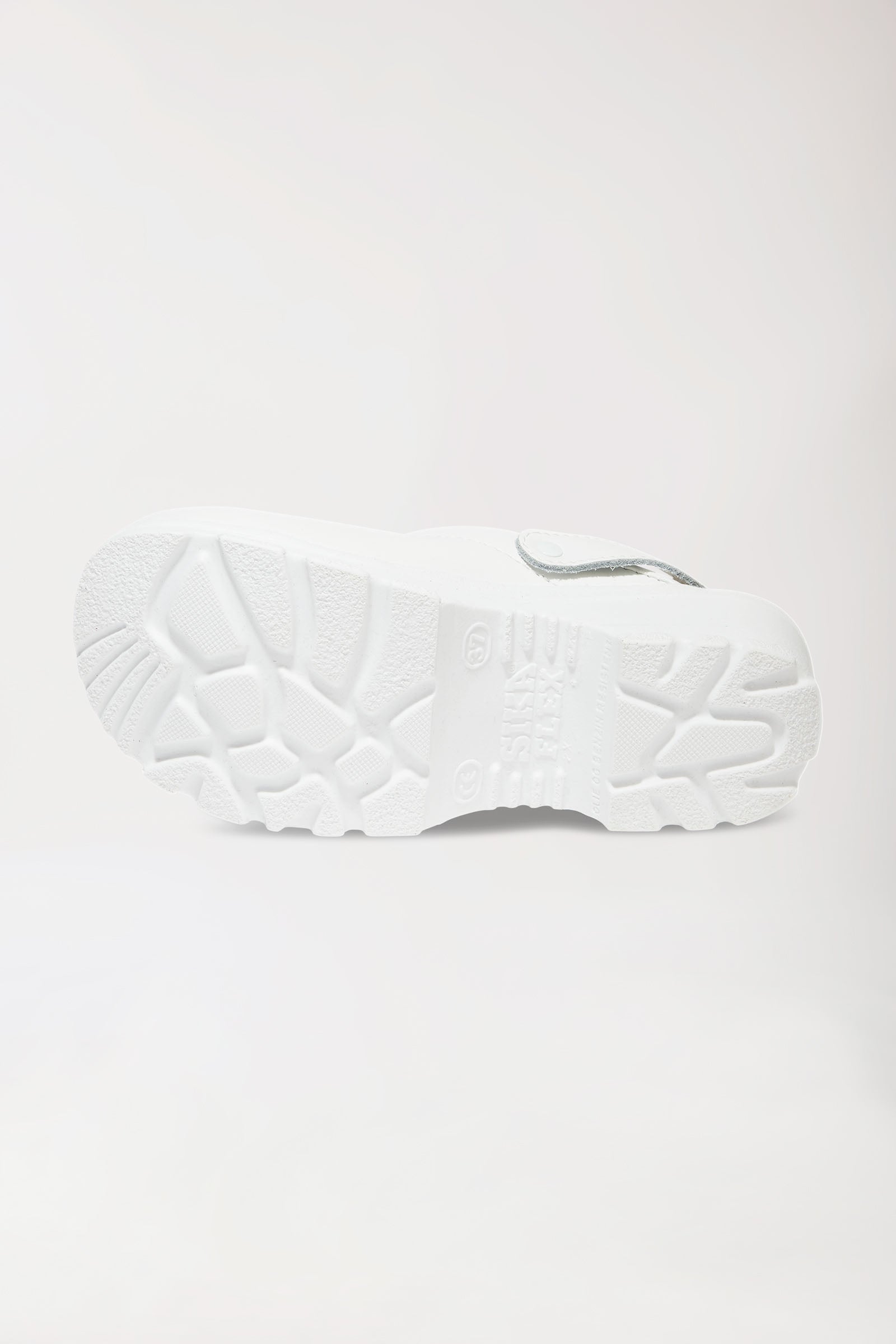 Berufs-Clog Weiss Permair Leder Unisex weiss, Rückansicht