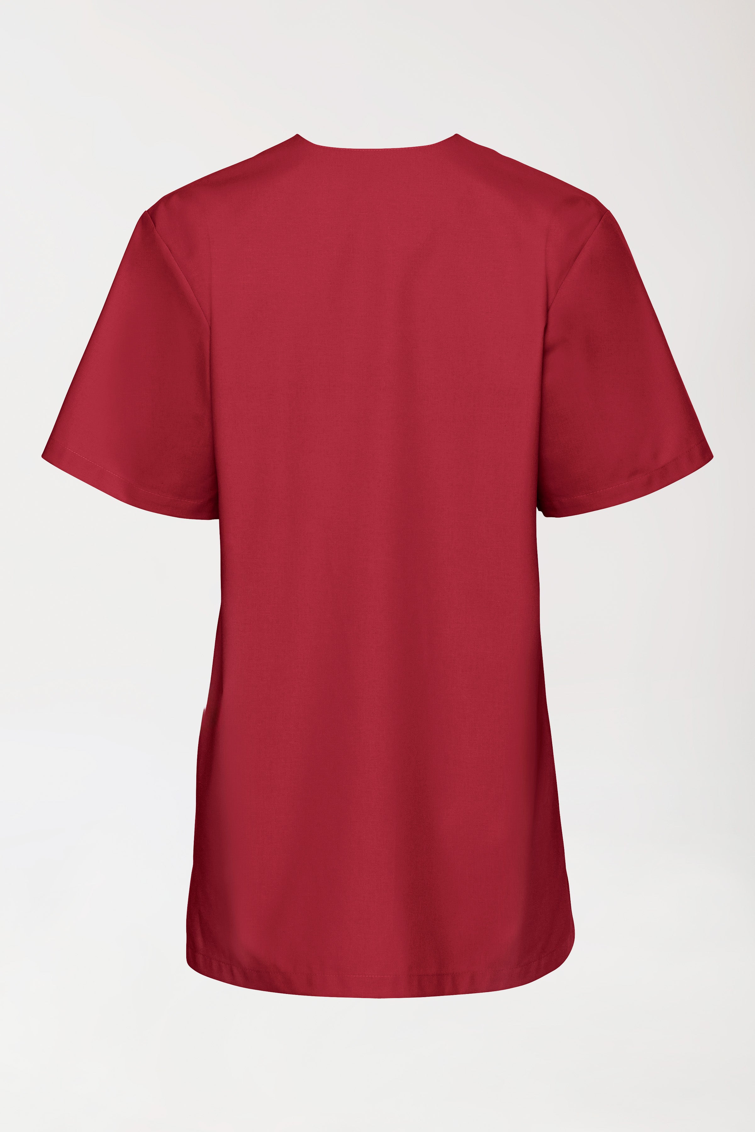 Schlupfkasack Unisex - V-Ausschnitt rot, Rückansicht