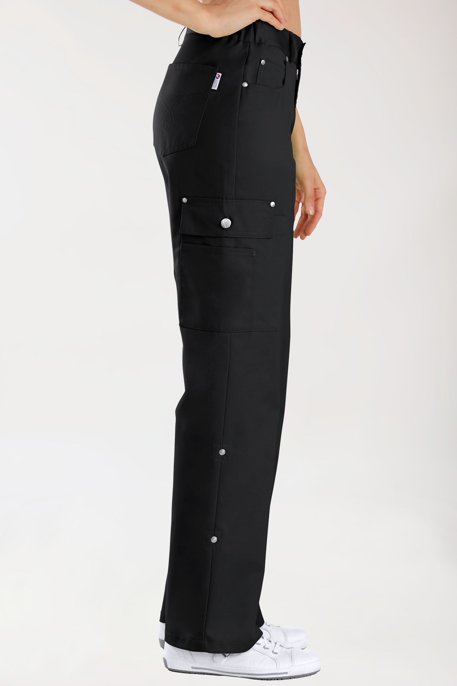 JUST STRONG Hose Unisex - Teilgummibund schwarz, Rückansicht
