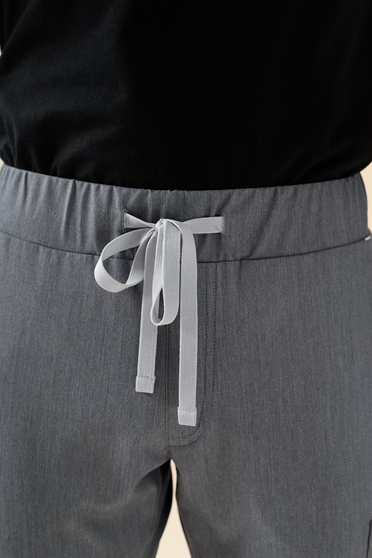 KAERE Hose Herren - Saumbündchen Kurzgr. mit Beintaschen grau melange