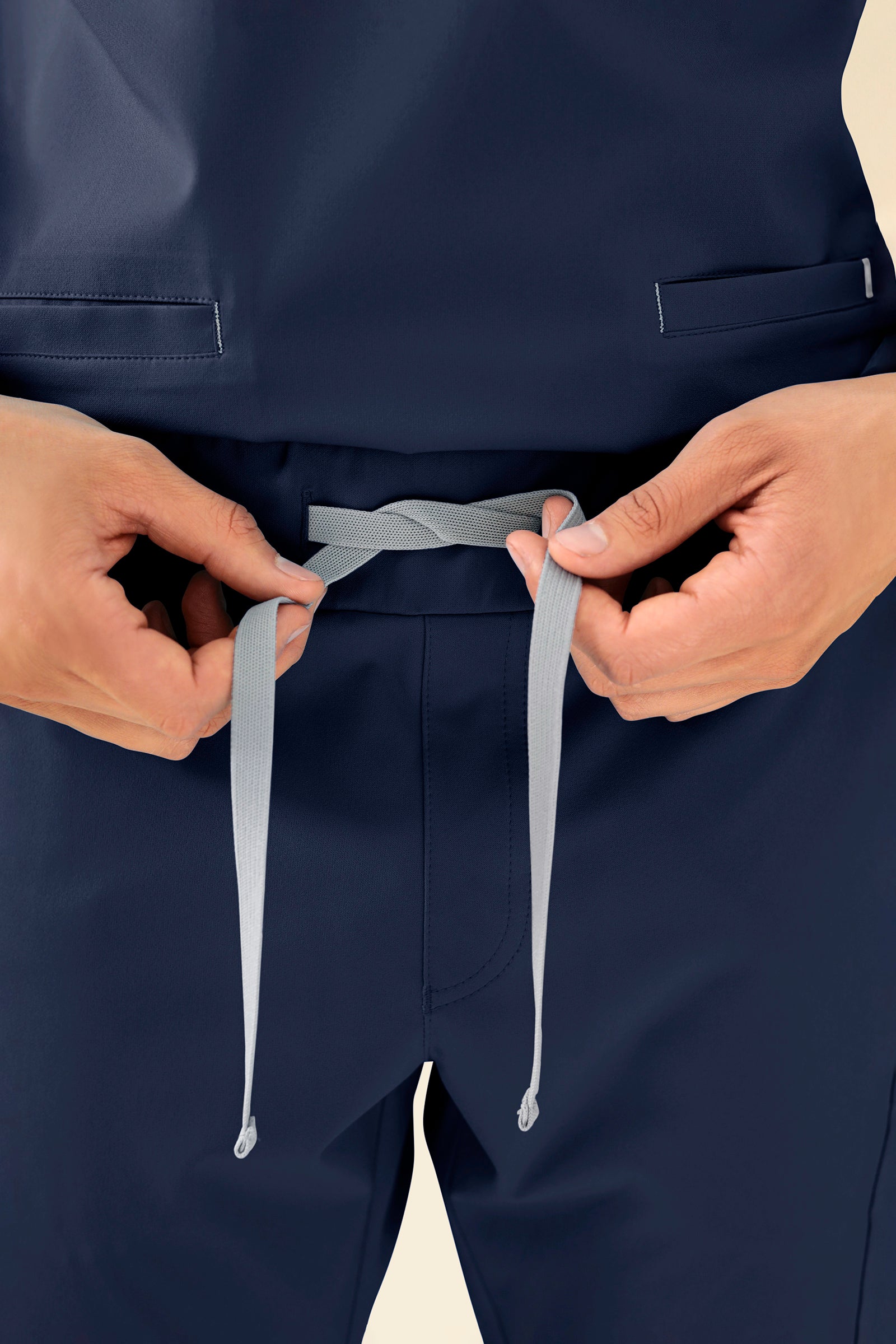 KAERE Hose Herren - gerader Saum mit Beintaschen navy