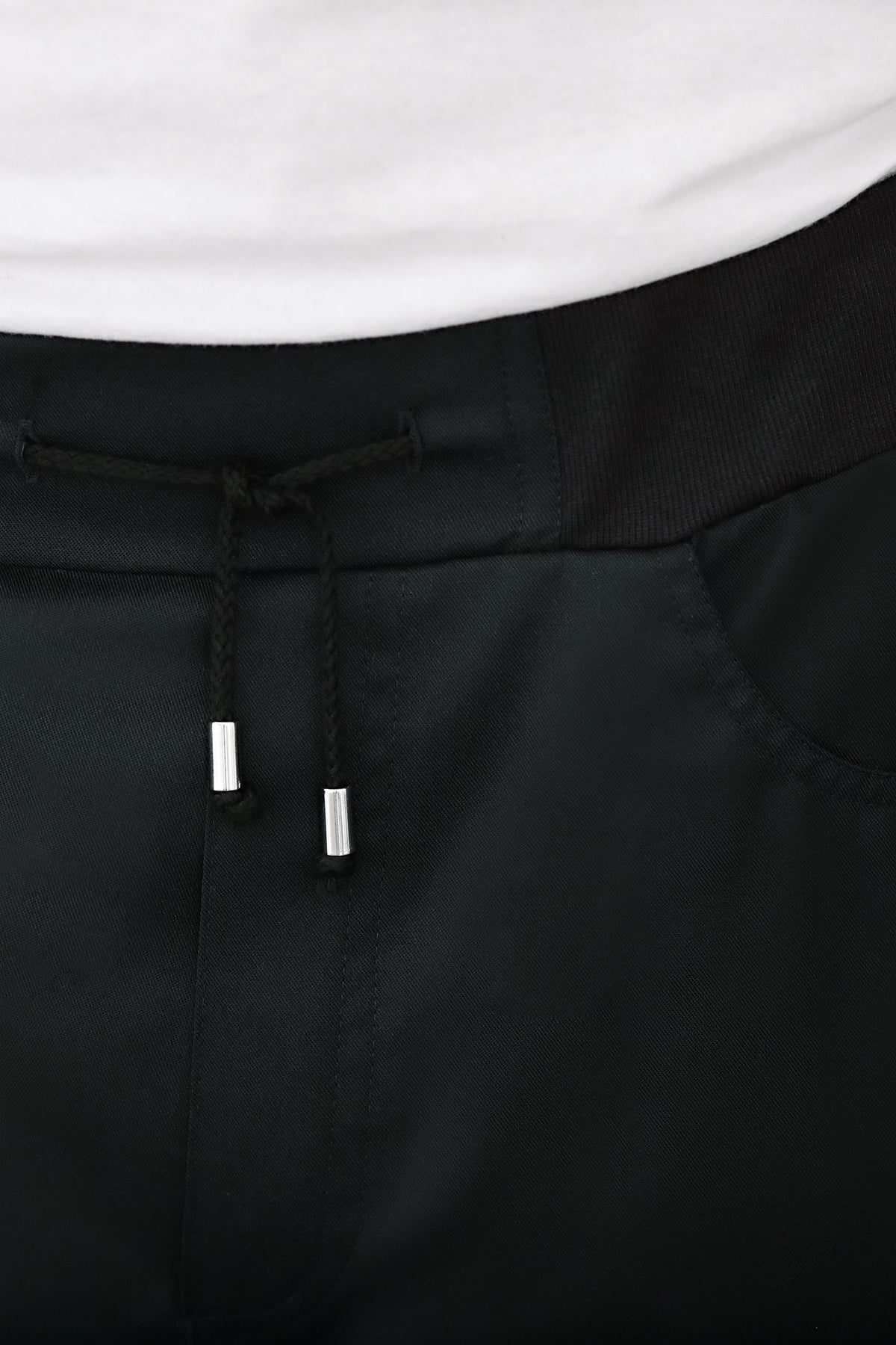 Hose für Herren Strickbund Schwarz