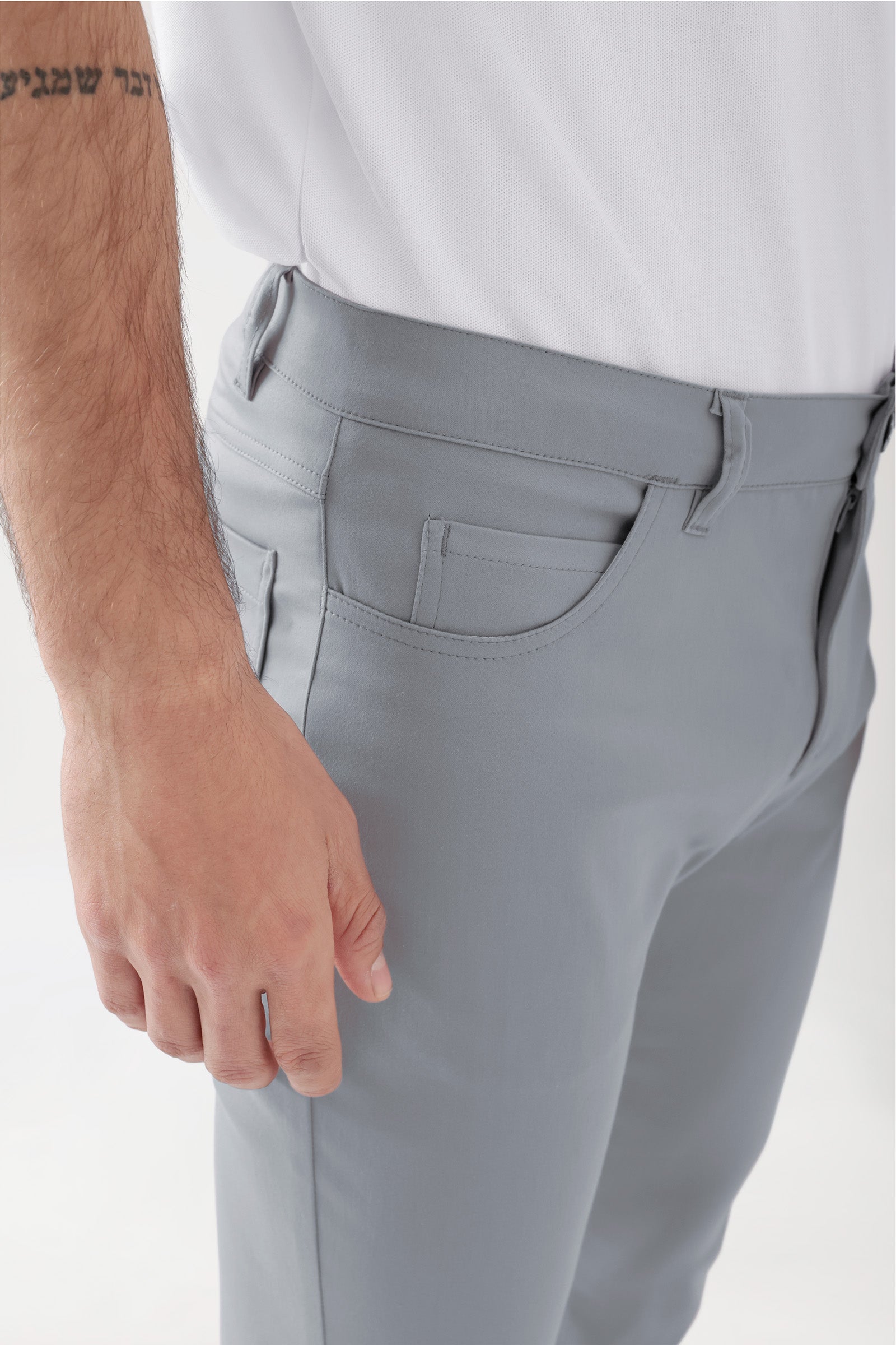COMFY FLEX 5-Pocket Hose Herren - gerades Bein grau