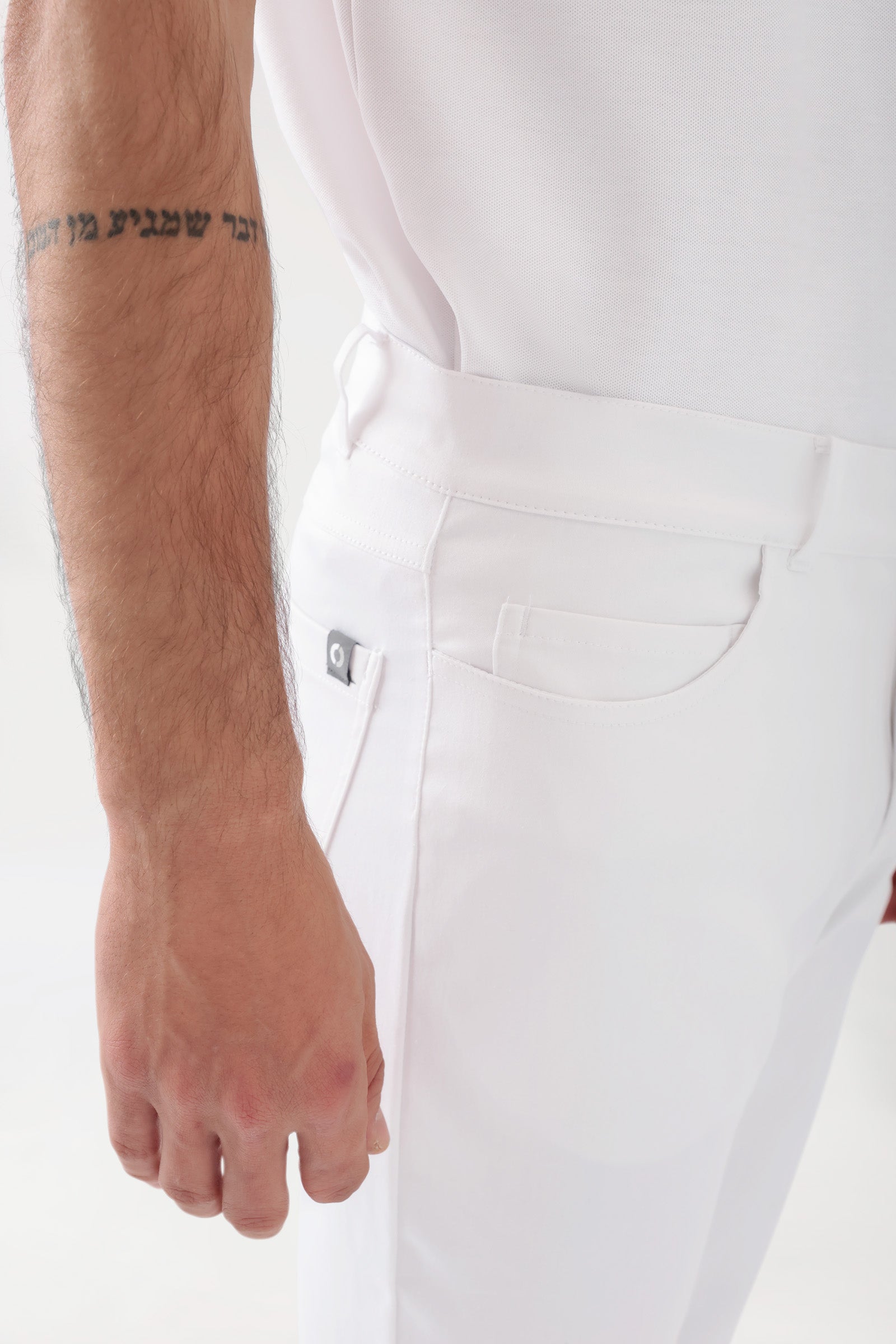 COMFY FLEX 5-Pocket Hose Herren - gerades Bein weiss
