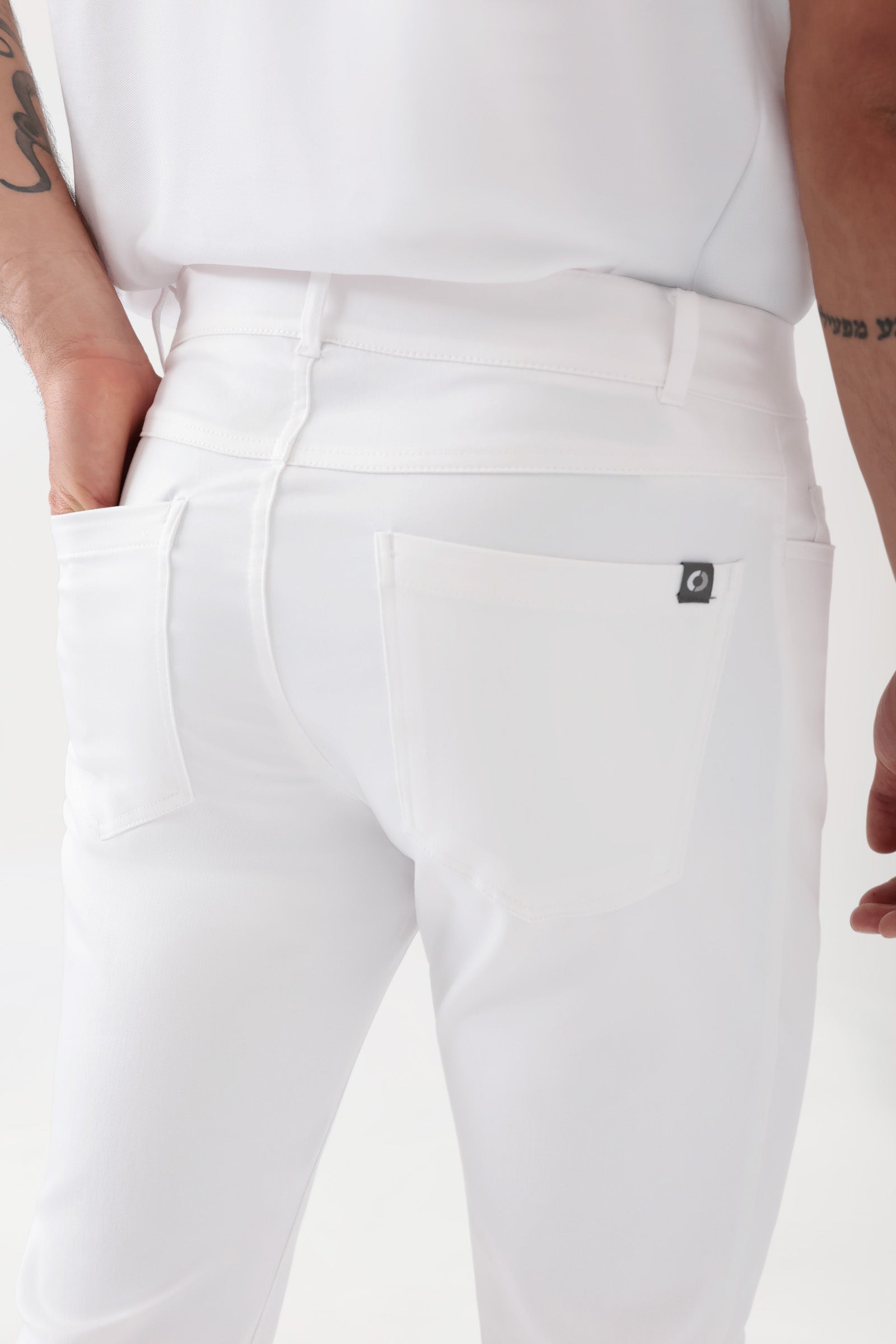 COMFY FLEX 5-Pocket Hose Herren - gerades Bein weiss
