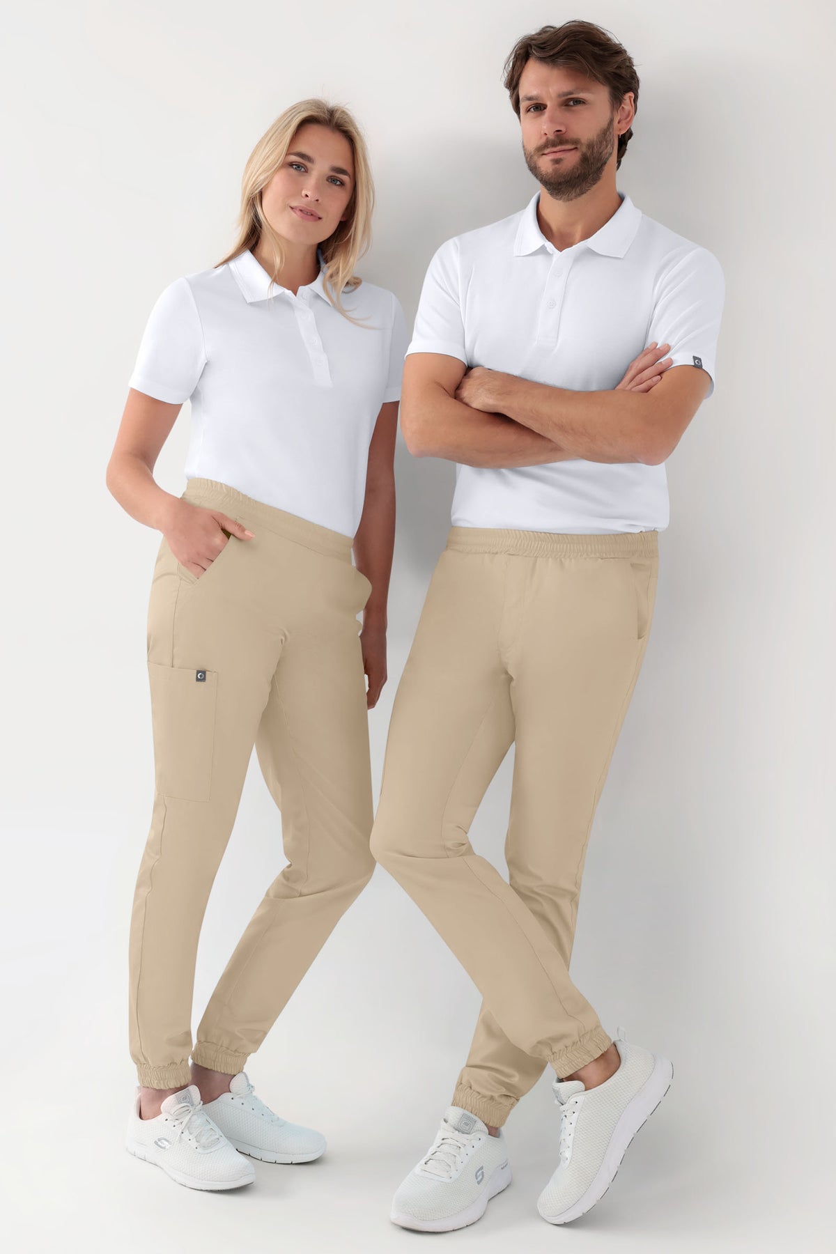 GREEN Stretch Hose Damen - Jogpants Style sand, Vorderansicht