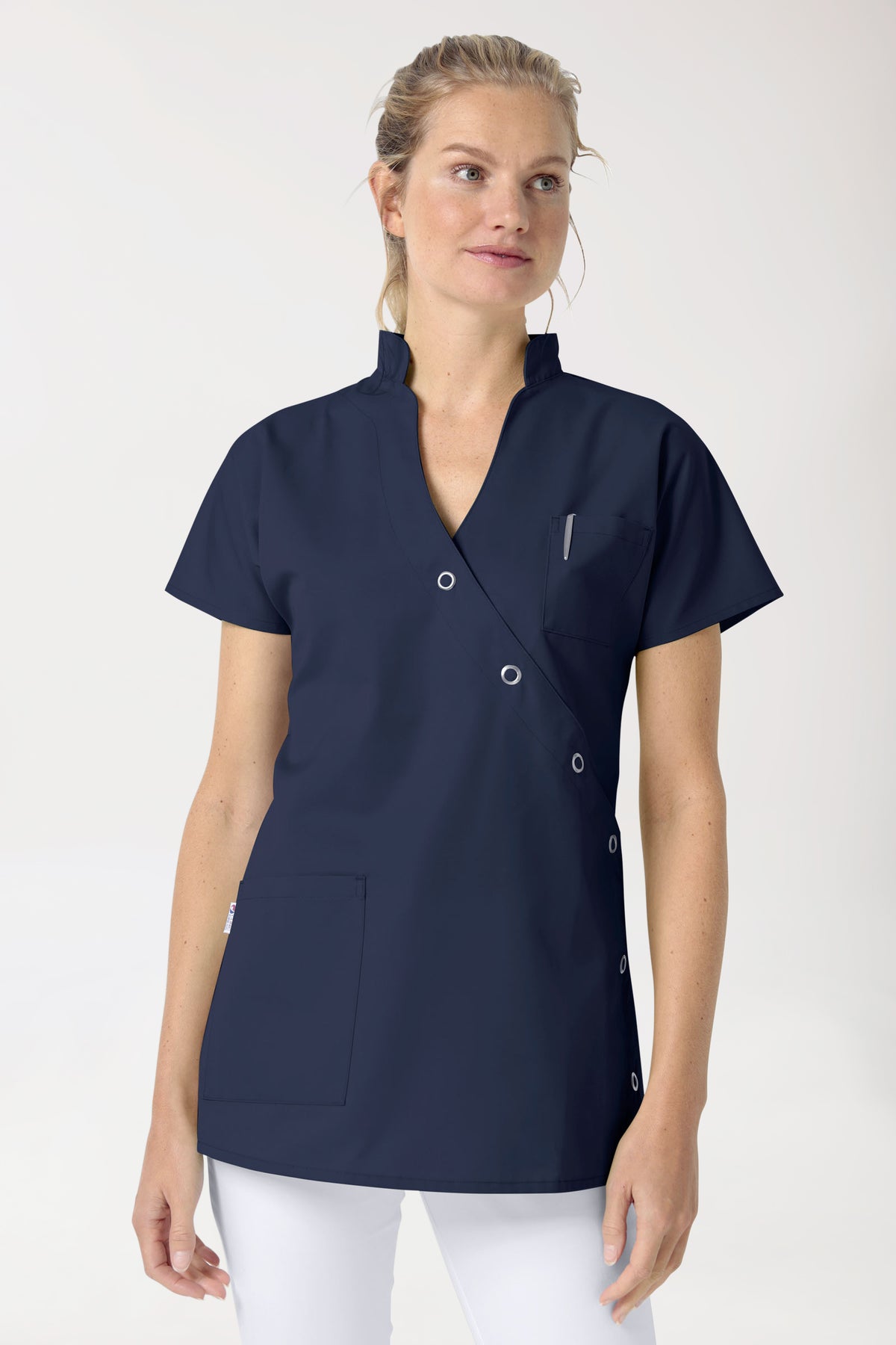 JUST STRONG Kasack Damen - Druckknopfleiste navy, Vue de face