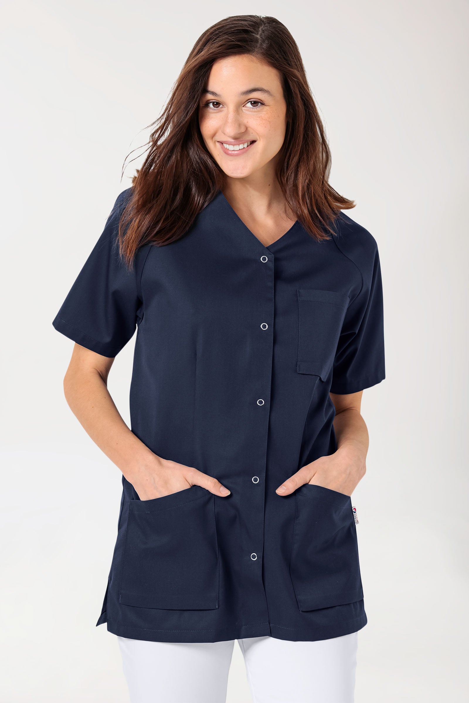 CORE Kasack Damen - durchgeknöpft navy, Vue de face